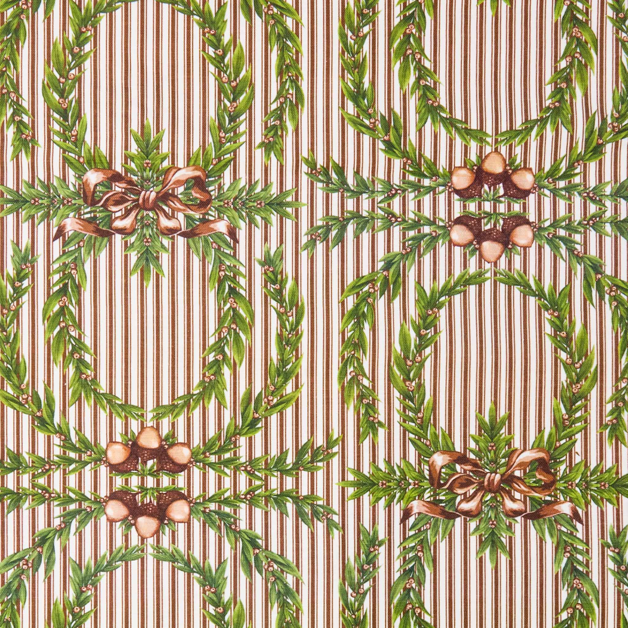 Striped Acorn Garland Tablecloth