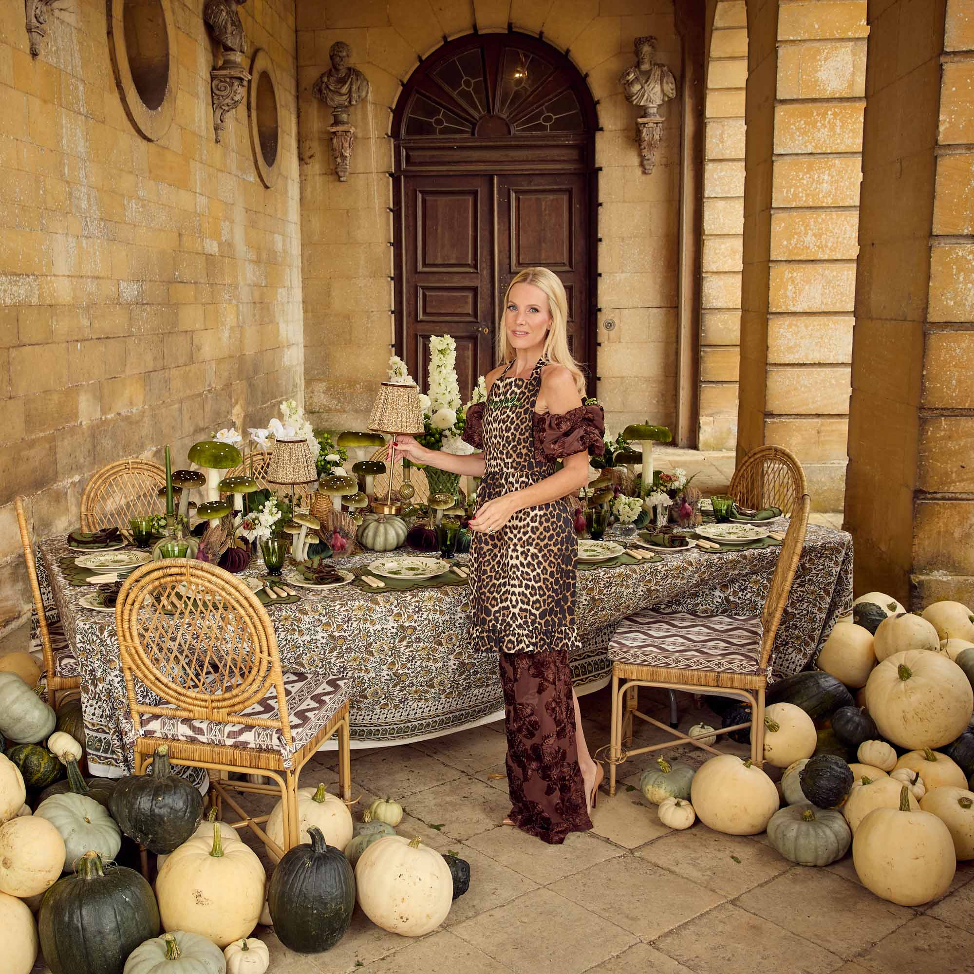 Frilled Leopard Apron