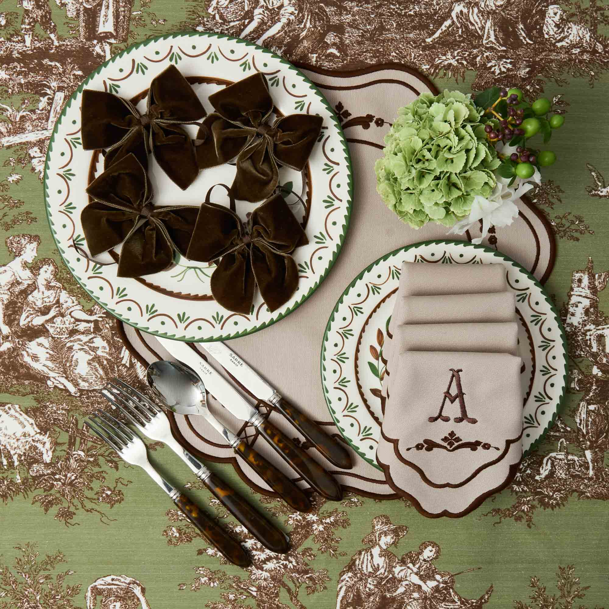 Chocolate Brown Napkin Bows (Set of 4)