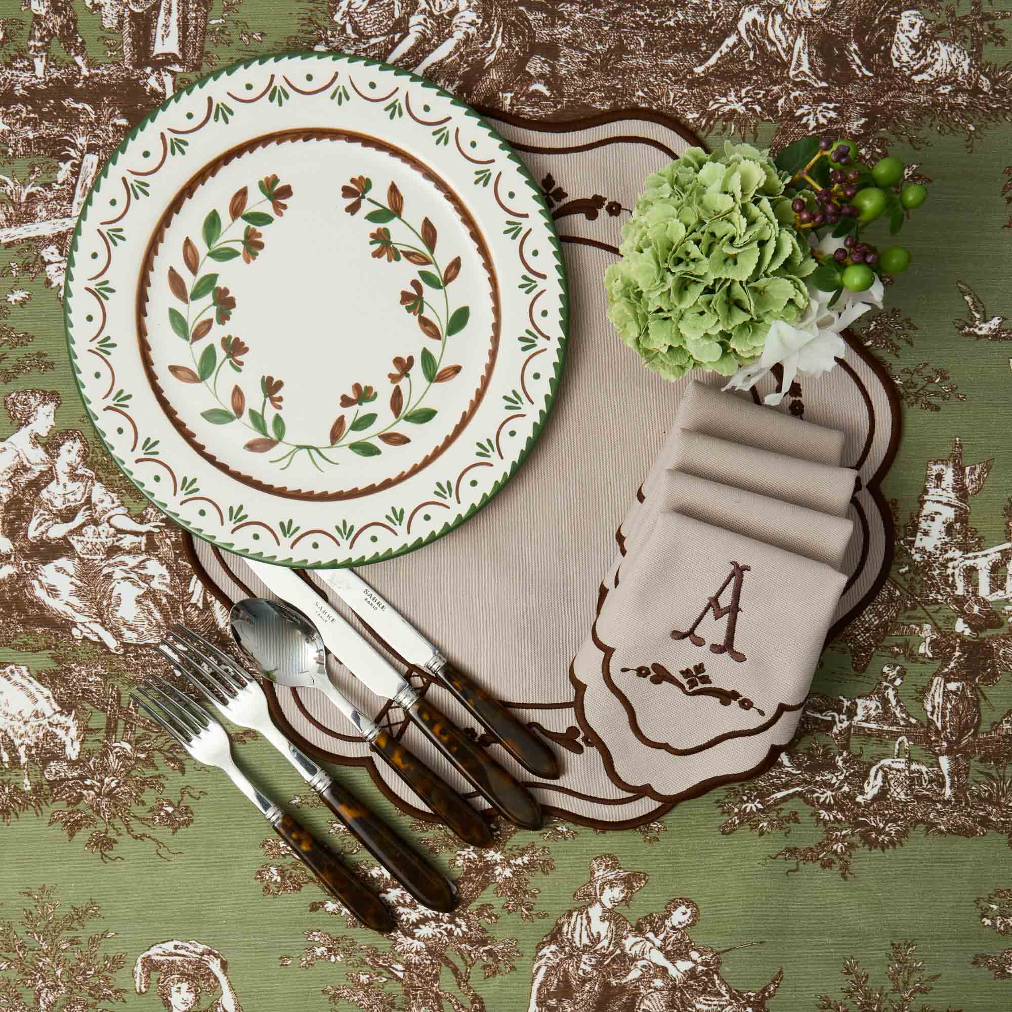 Olive Ottilie Toile Tablecloth