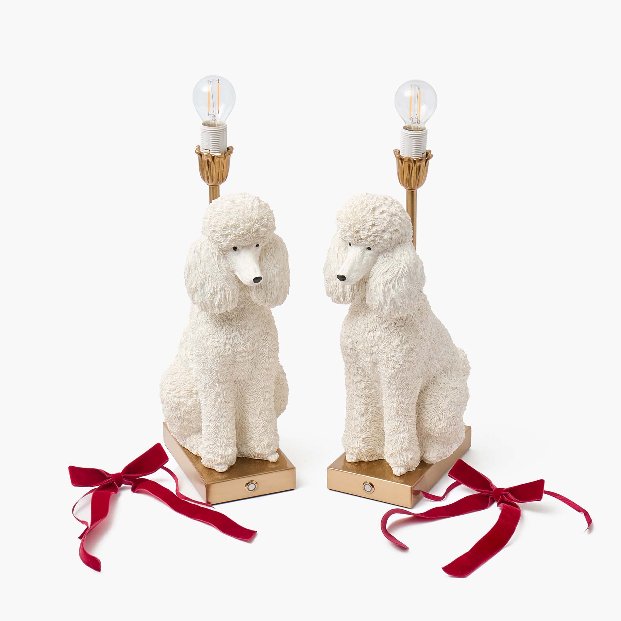 Red Ribboned Fifi Poodle Rechargeable Lamp
