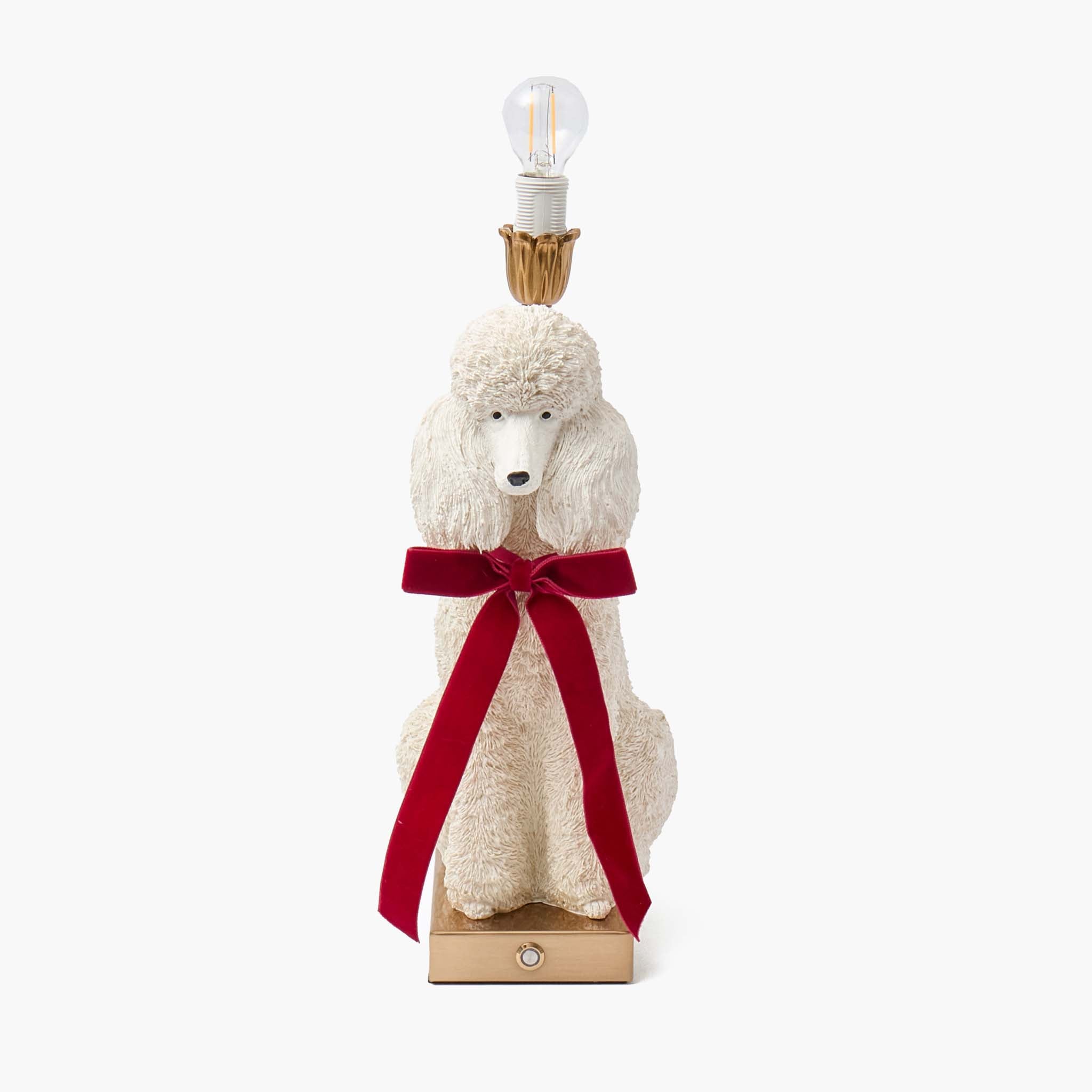 Red Ribboned Fifi Poodle Rechargeable Lamp