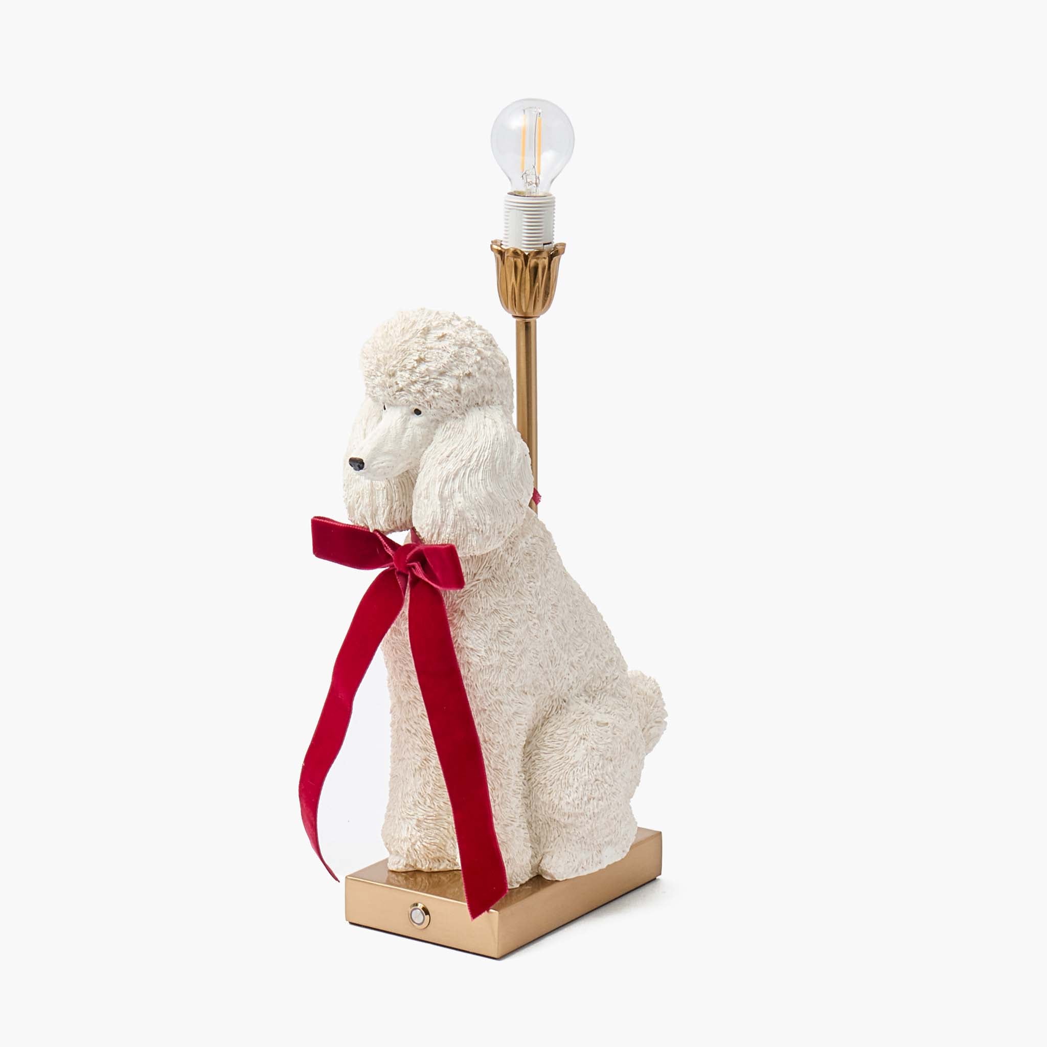 Red Ribboned Fifi Poodle Rechargeable Lamp