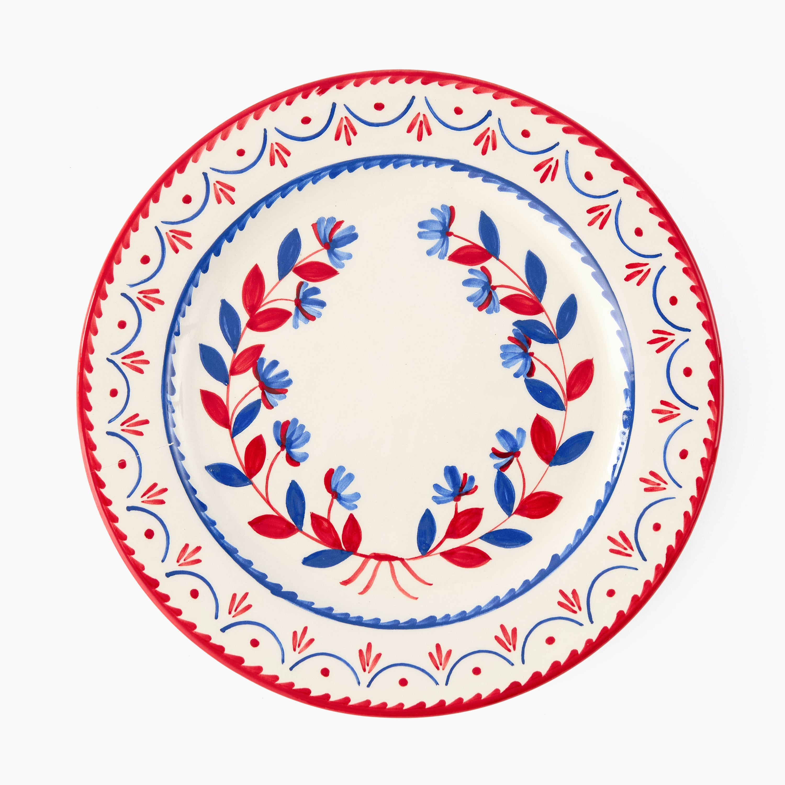 Blue & Red Josephine Dinner Plate (Set of 4)
