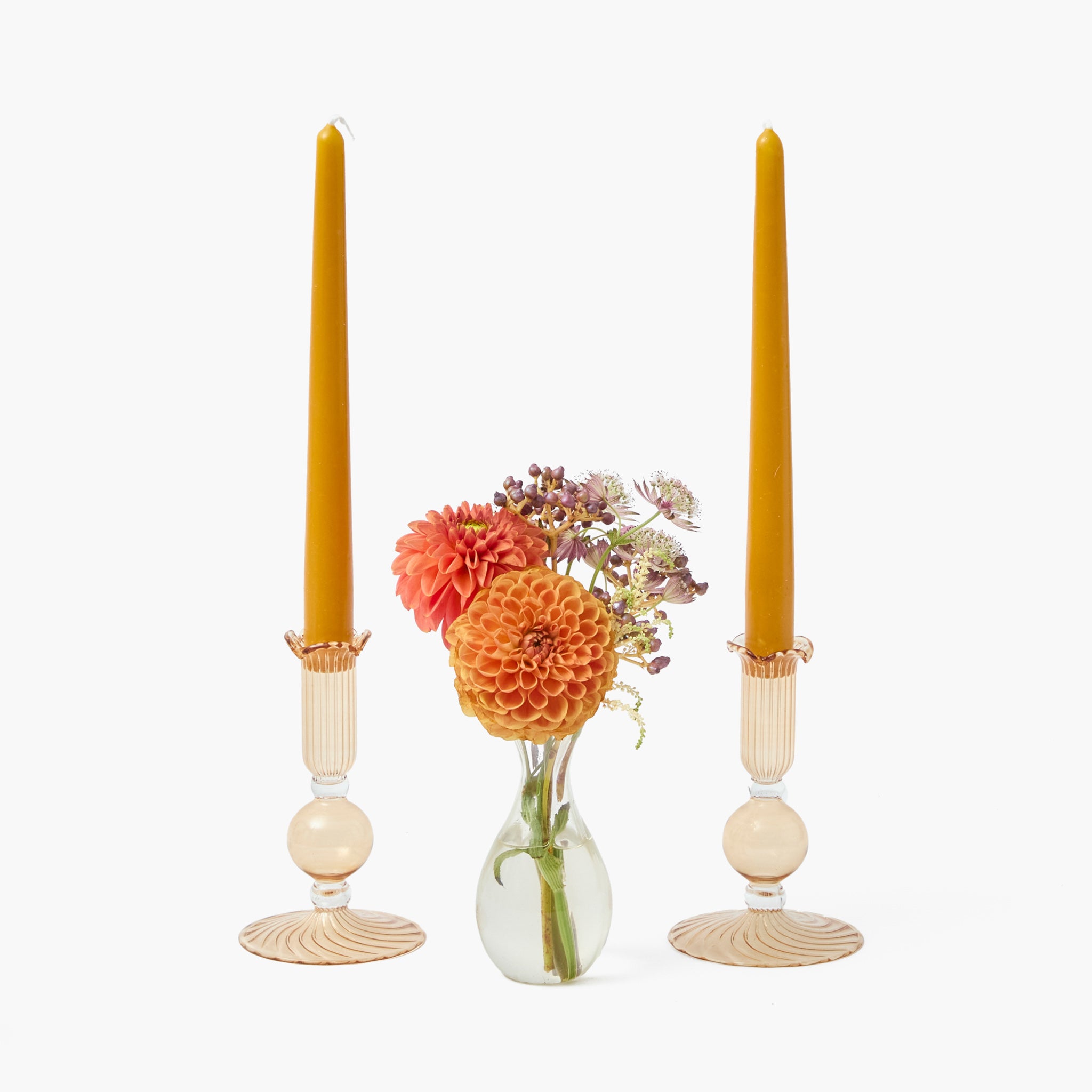Small Eden Chestnut Candle Holder (Pair)