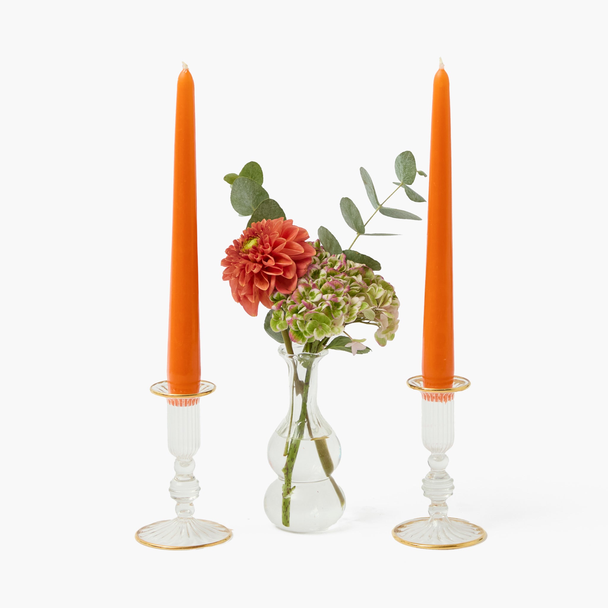 Joy Gold Fluted Candle Holder (Pair)