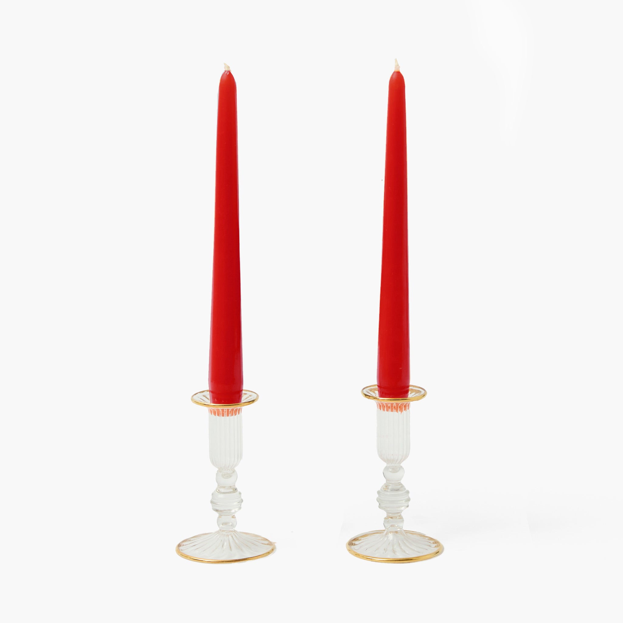Joy Gold Fluted Candle Holder (Pair)