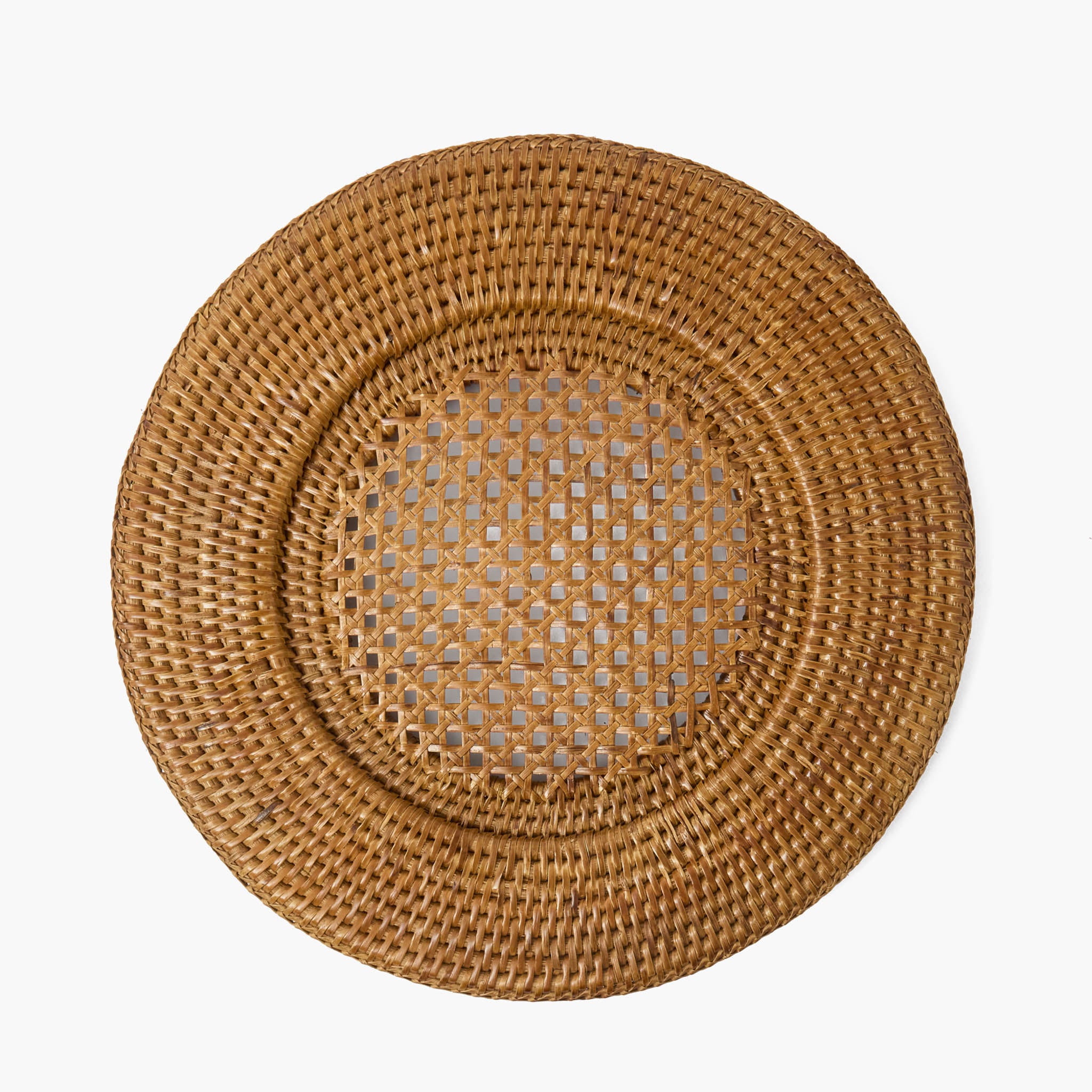 Brown Rattan Charger Plates (Set of 4)
