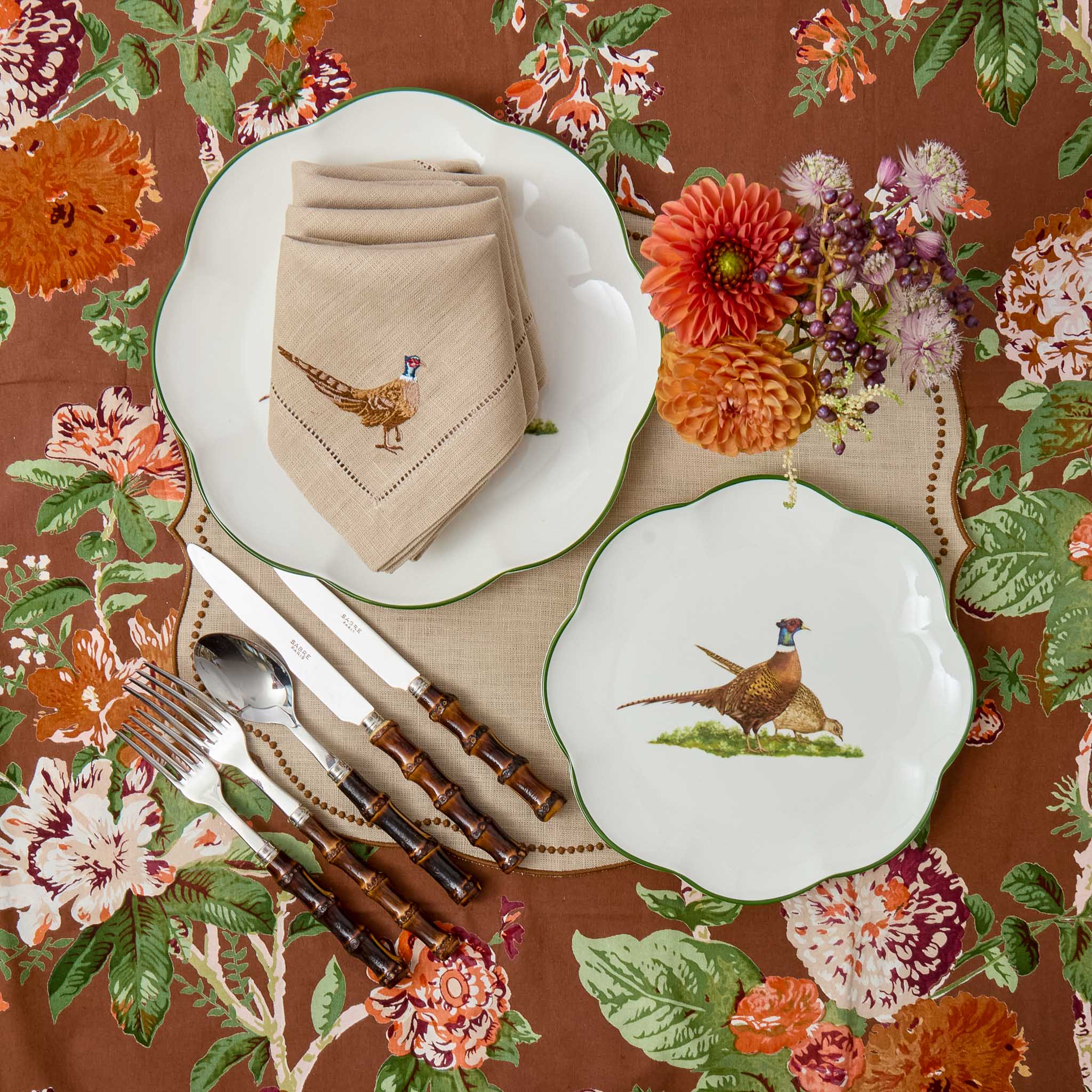 Scalloped Pheasant Starter Plate