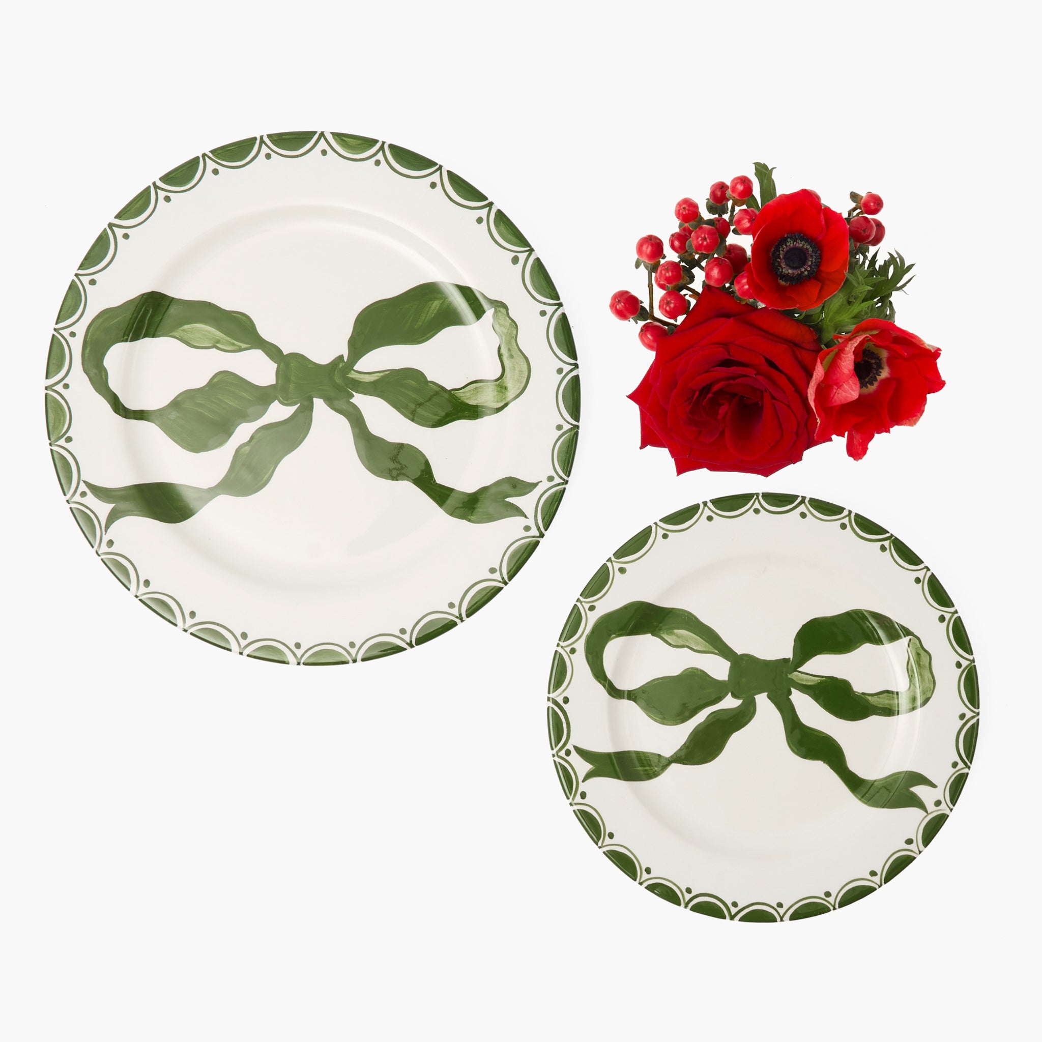 Marilyn Forest Green Bow Starter Plate