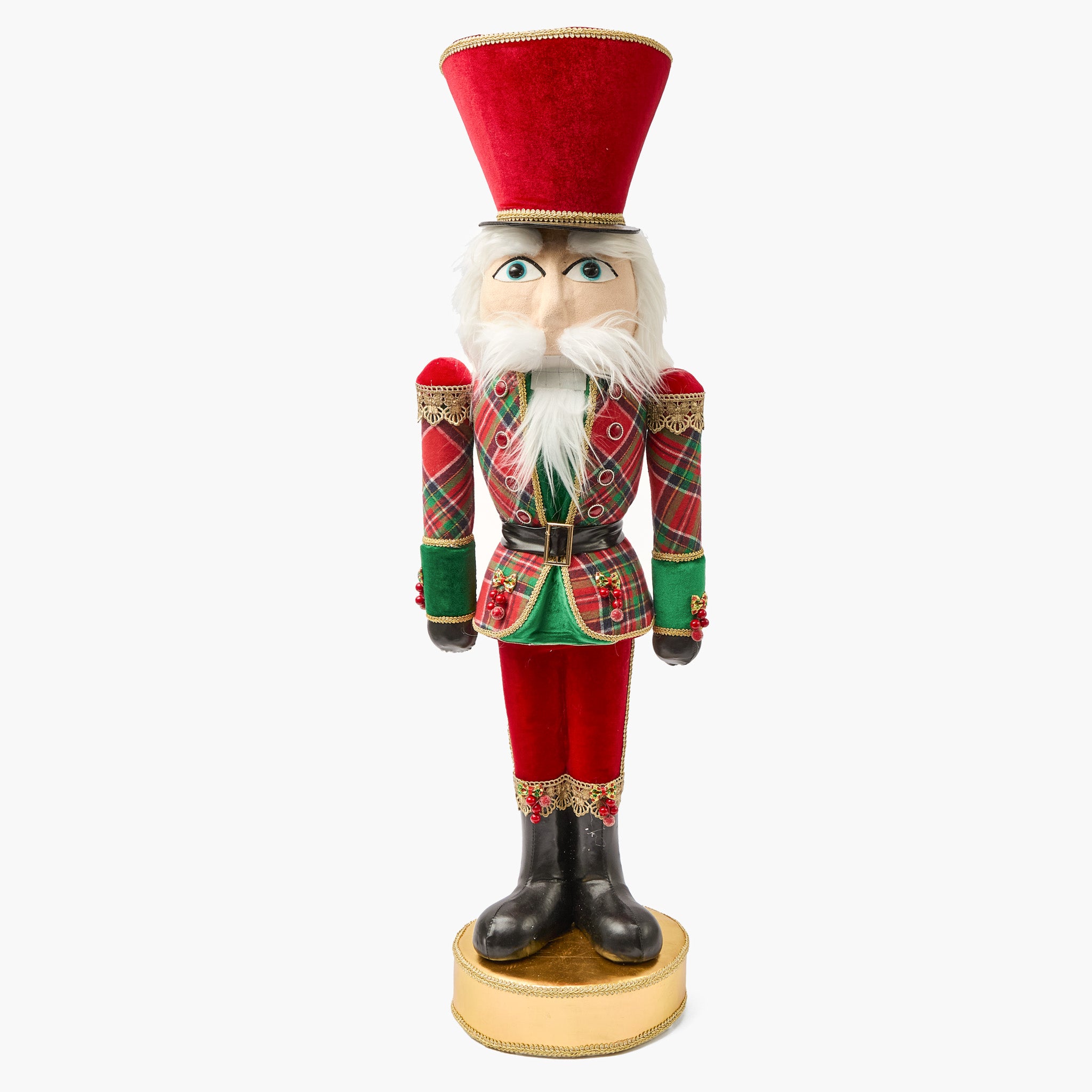 Extra Large Tartan Fabric Nutcrackers (Pair)