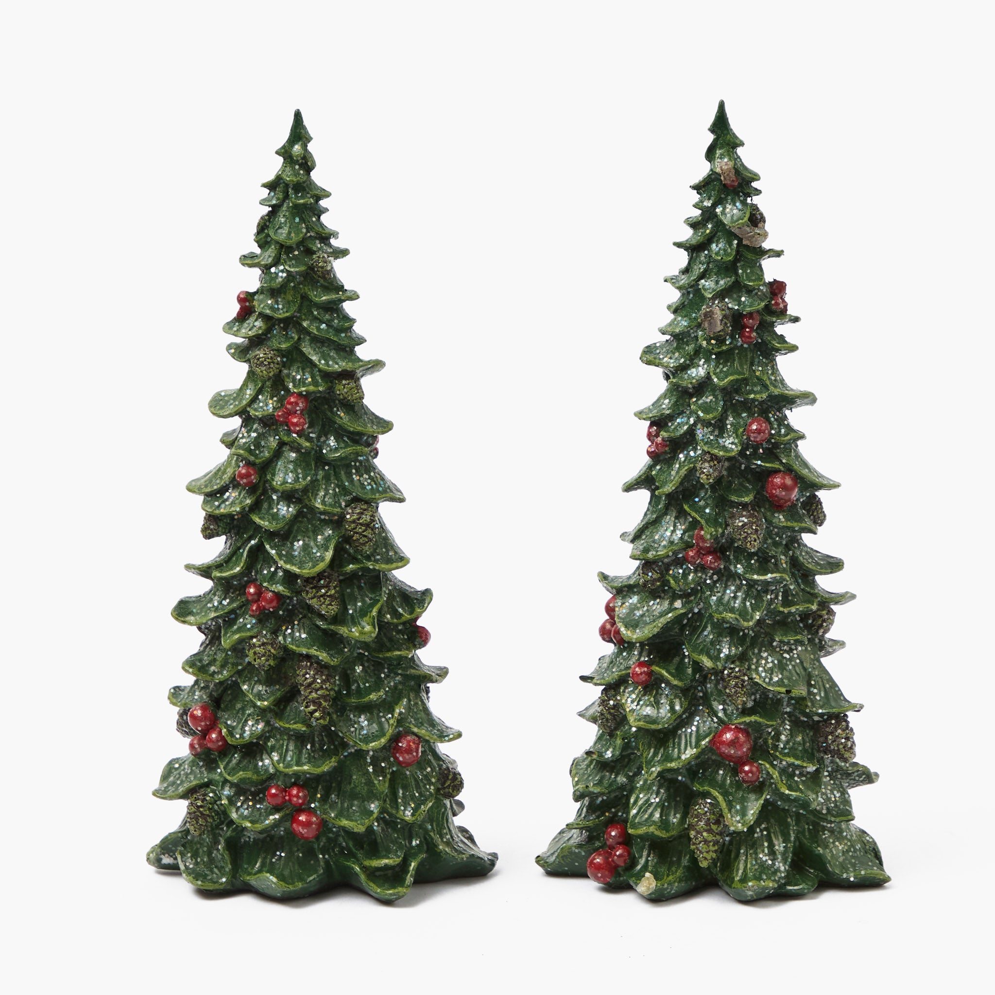 Christmas Tree with Red Berries (Pair)
