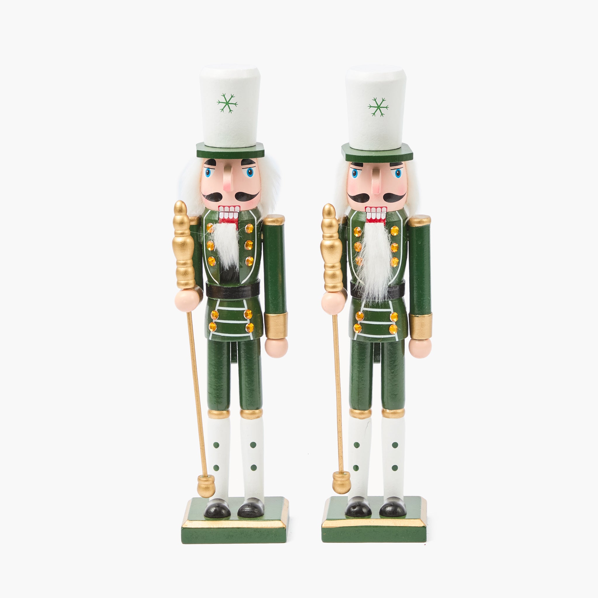 Forest Green Nutcrackers (Pair)