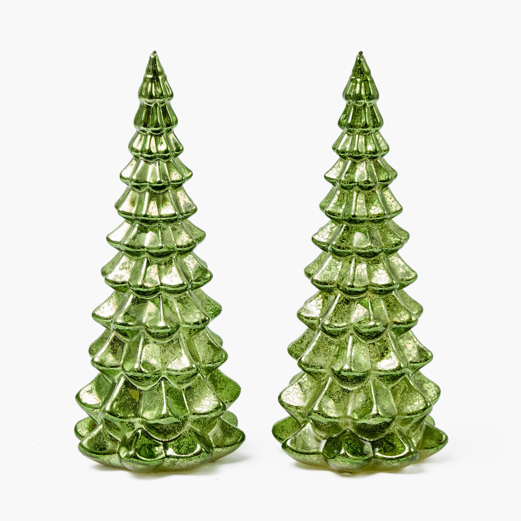 Pre-lit Green Christmas Trees (Pair)