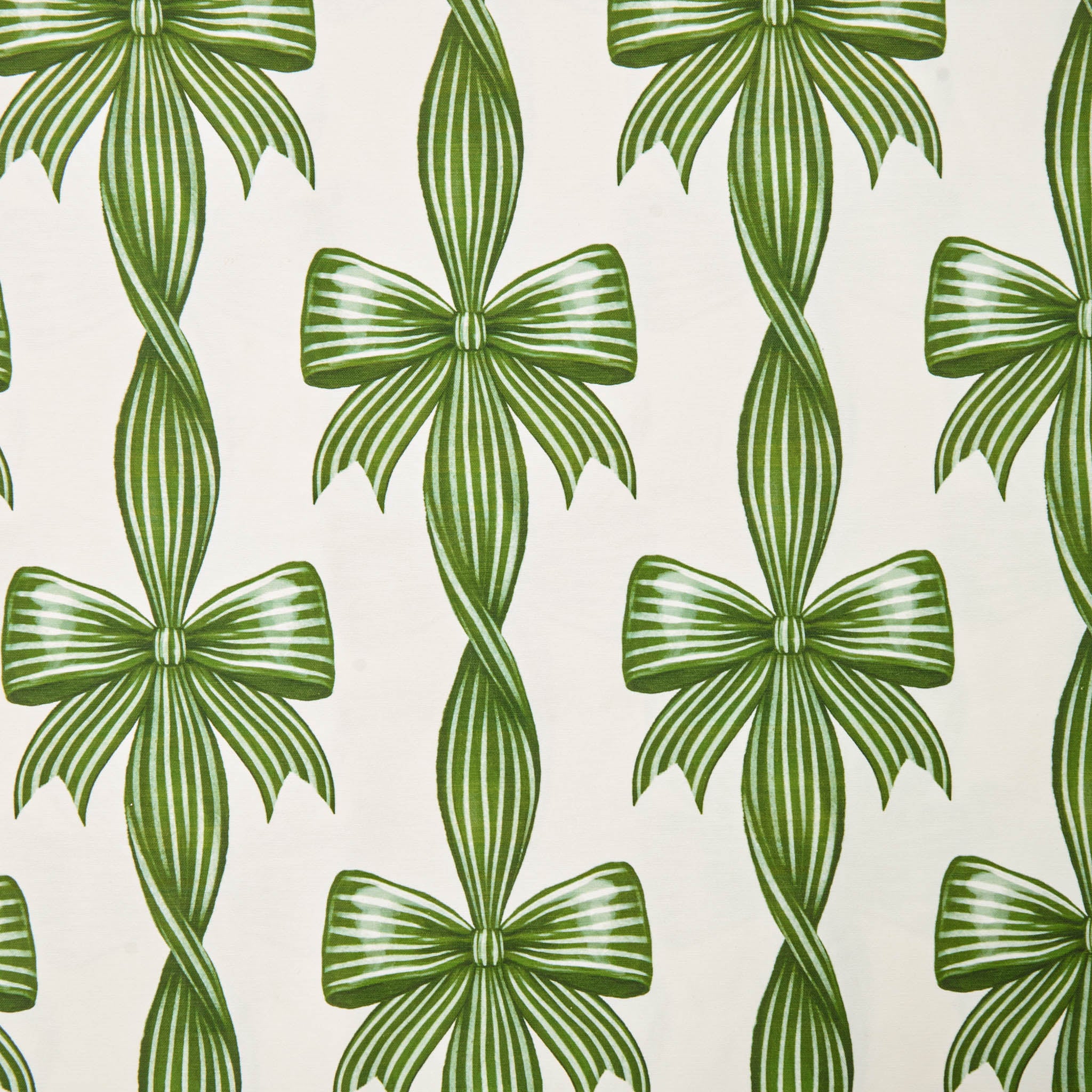 Green Bow Candycane Tablecloth