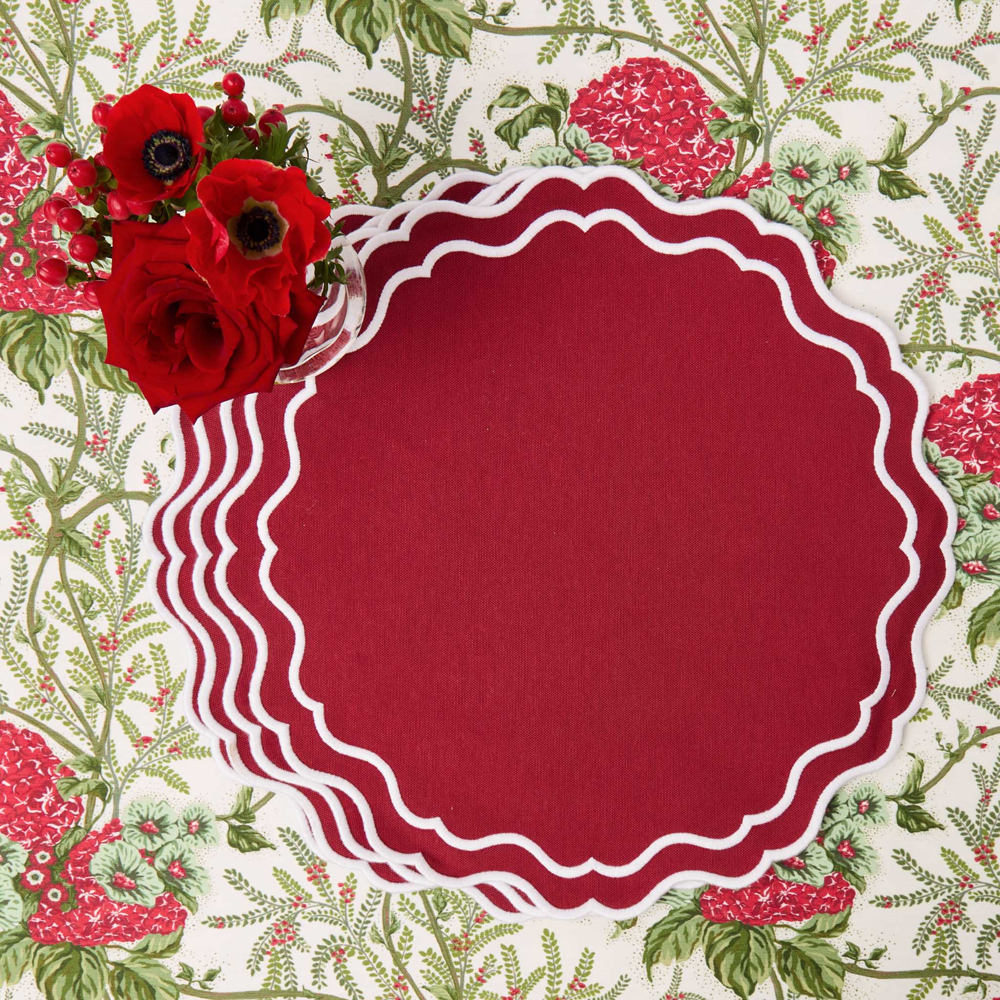 Katherine Berry Red Placemats (Set of 4)
