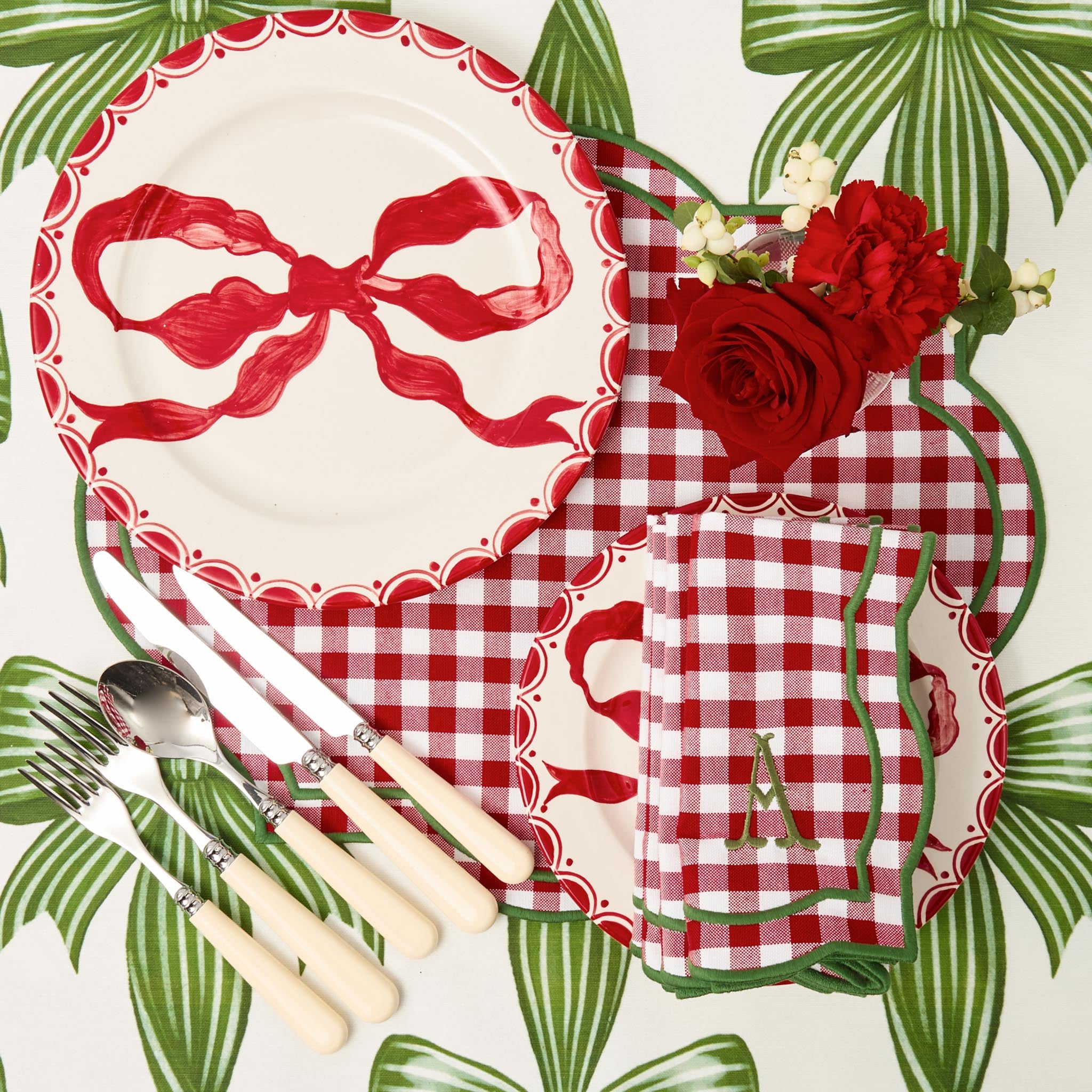 Marilyn Red Bow Dinner Plates (Set of 4)