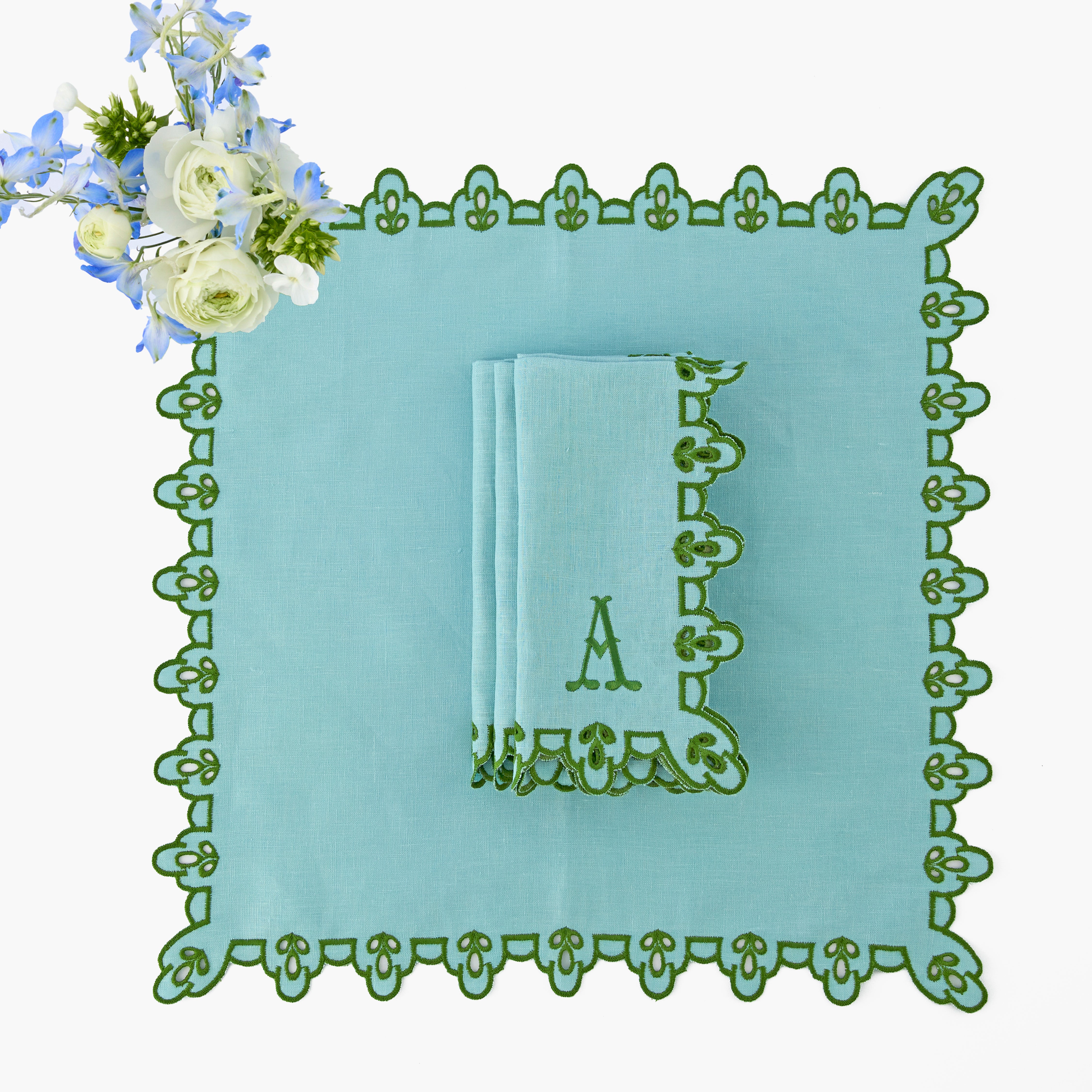 Blue & Green Sophia Napkins (Set of 4)