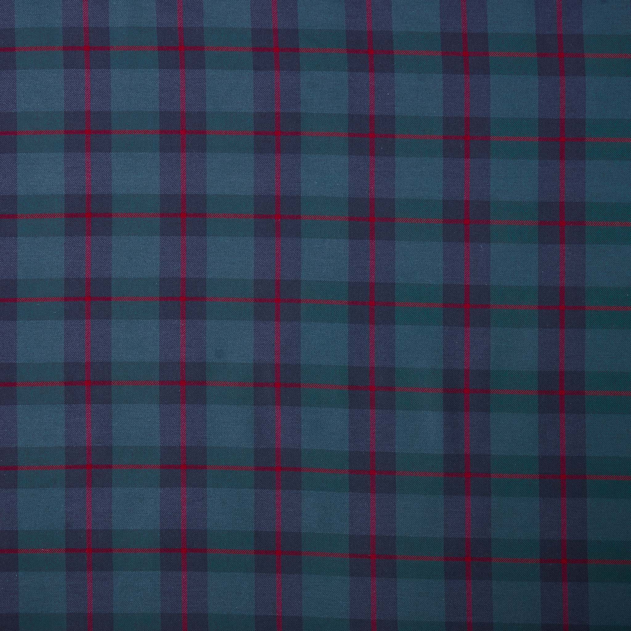 Navy & Red Tartan Tablecloth