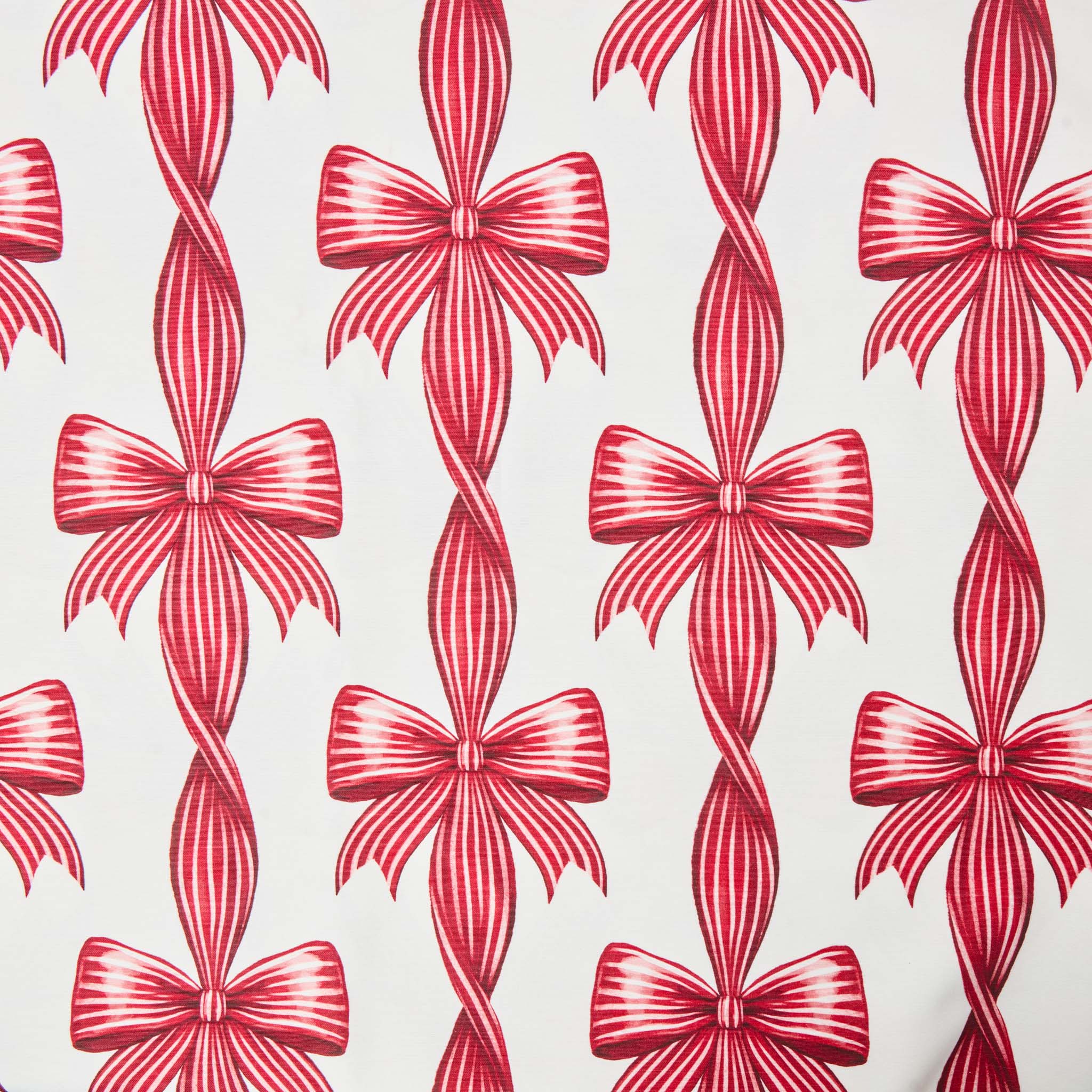 Red Bow Candycane Tablecloth