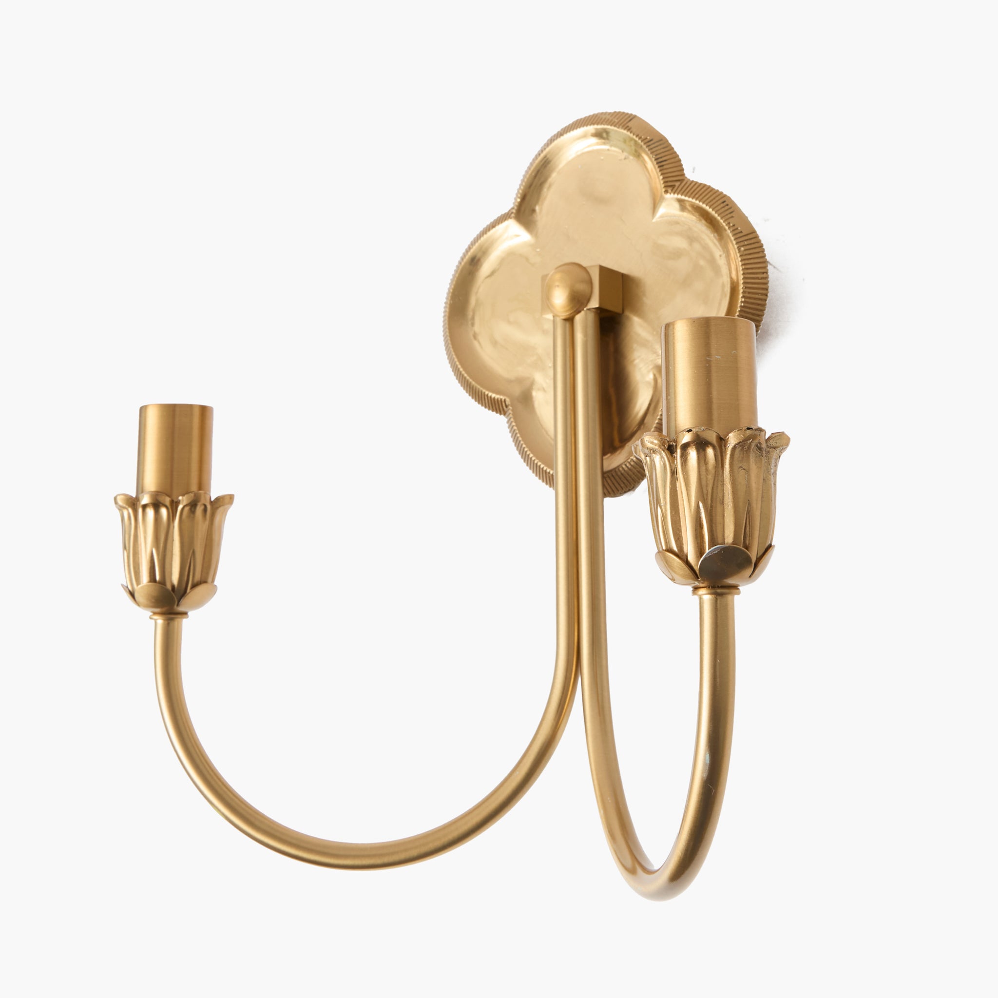 Quatrefoil Rechargeable Double Wall Light with Cream Shades (14cm)