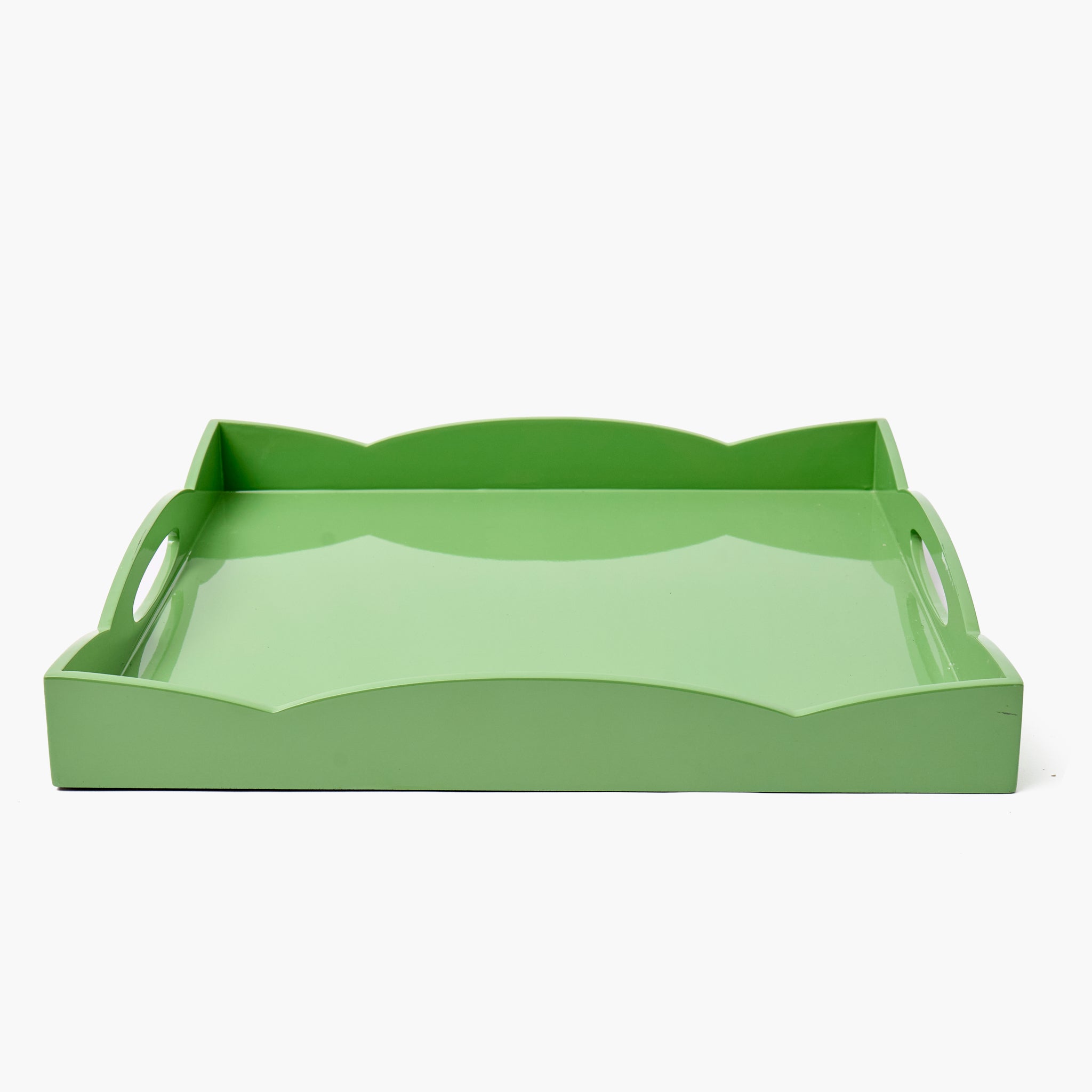 Green Lacquer Wave Tray