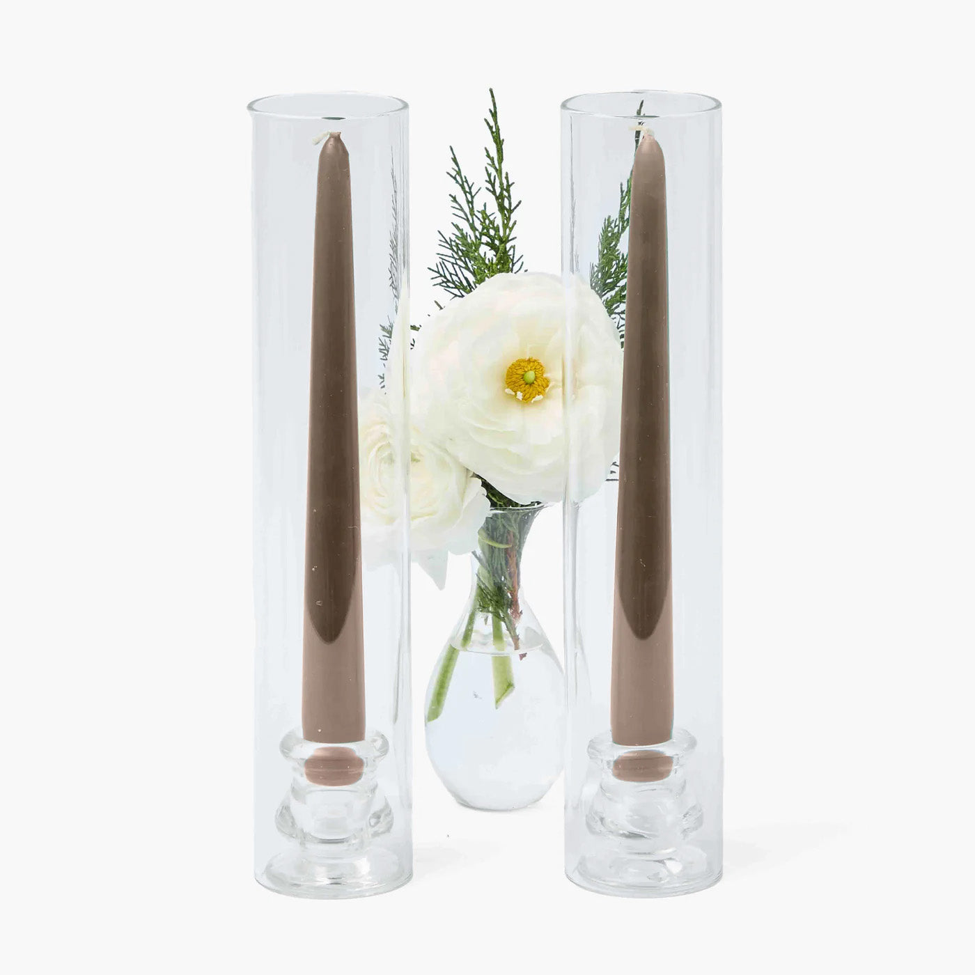 Claudia Glass Hurricane Candle Holder (Pair)
