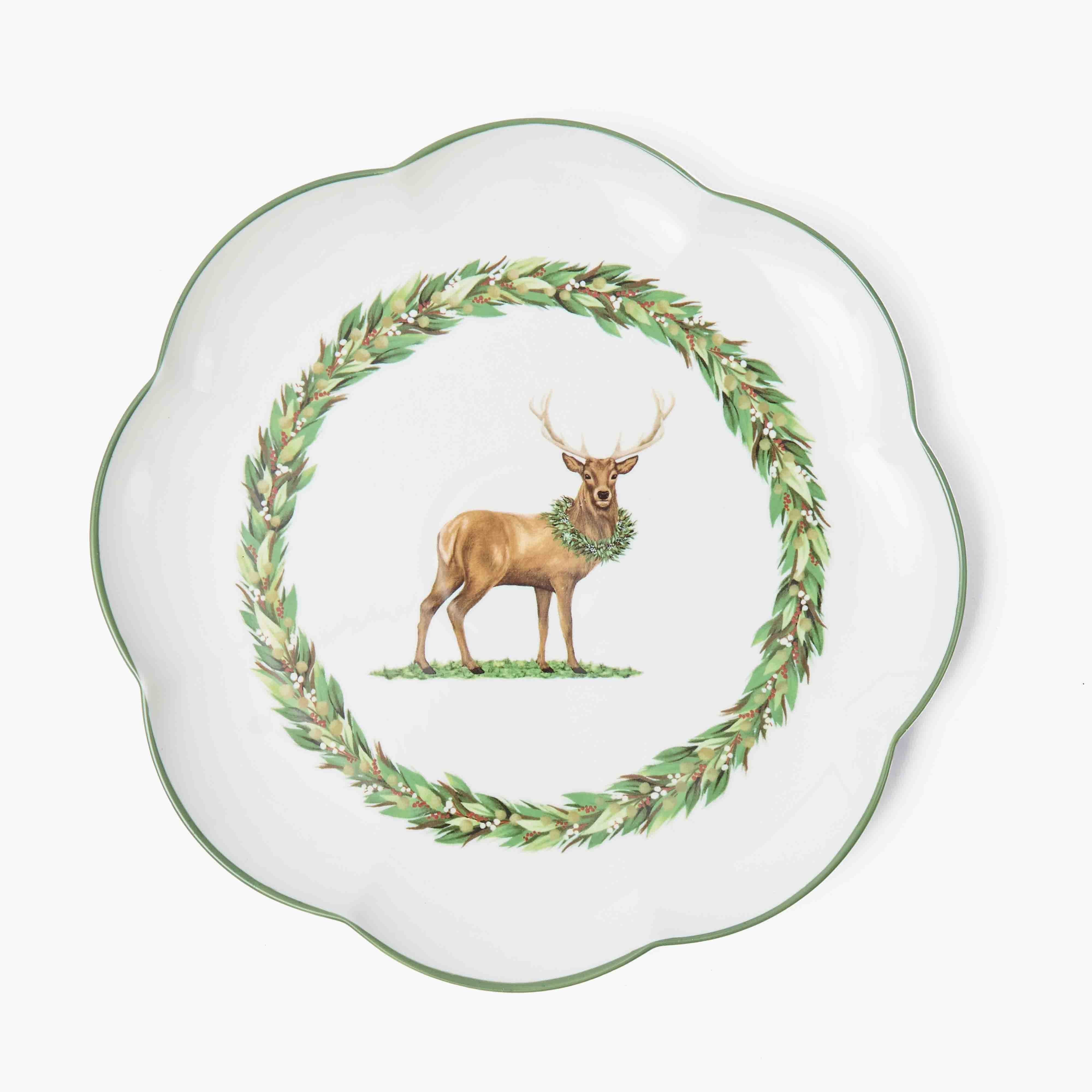 Stag Garland Dinner Plates (Set of 4)