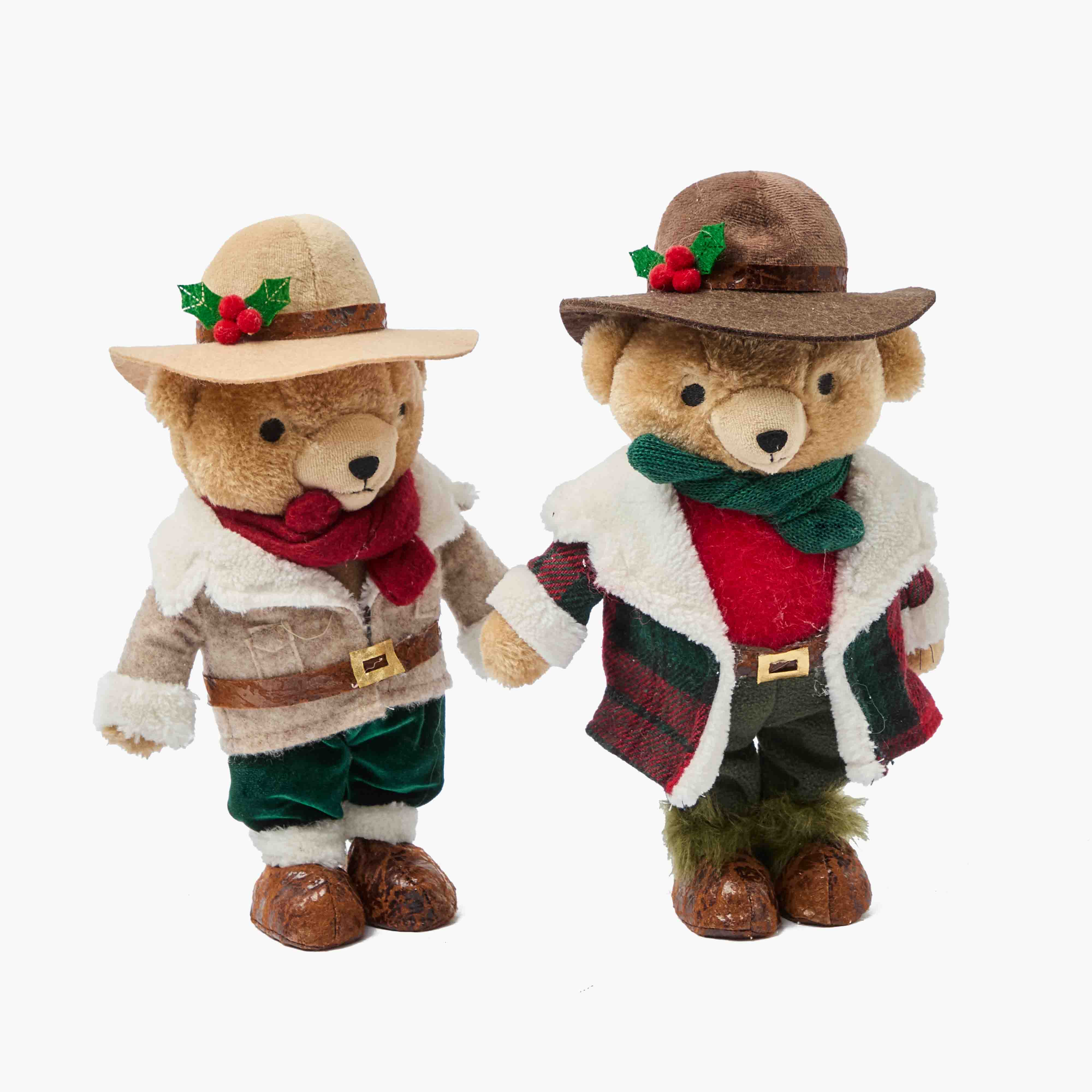 Mr. & Mrs. Plaid Teddy Bear (Pair)