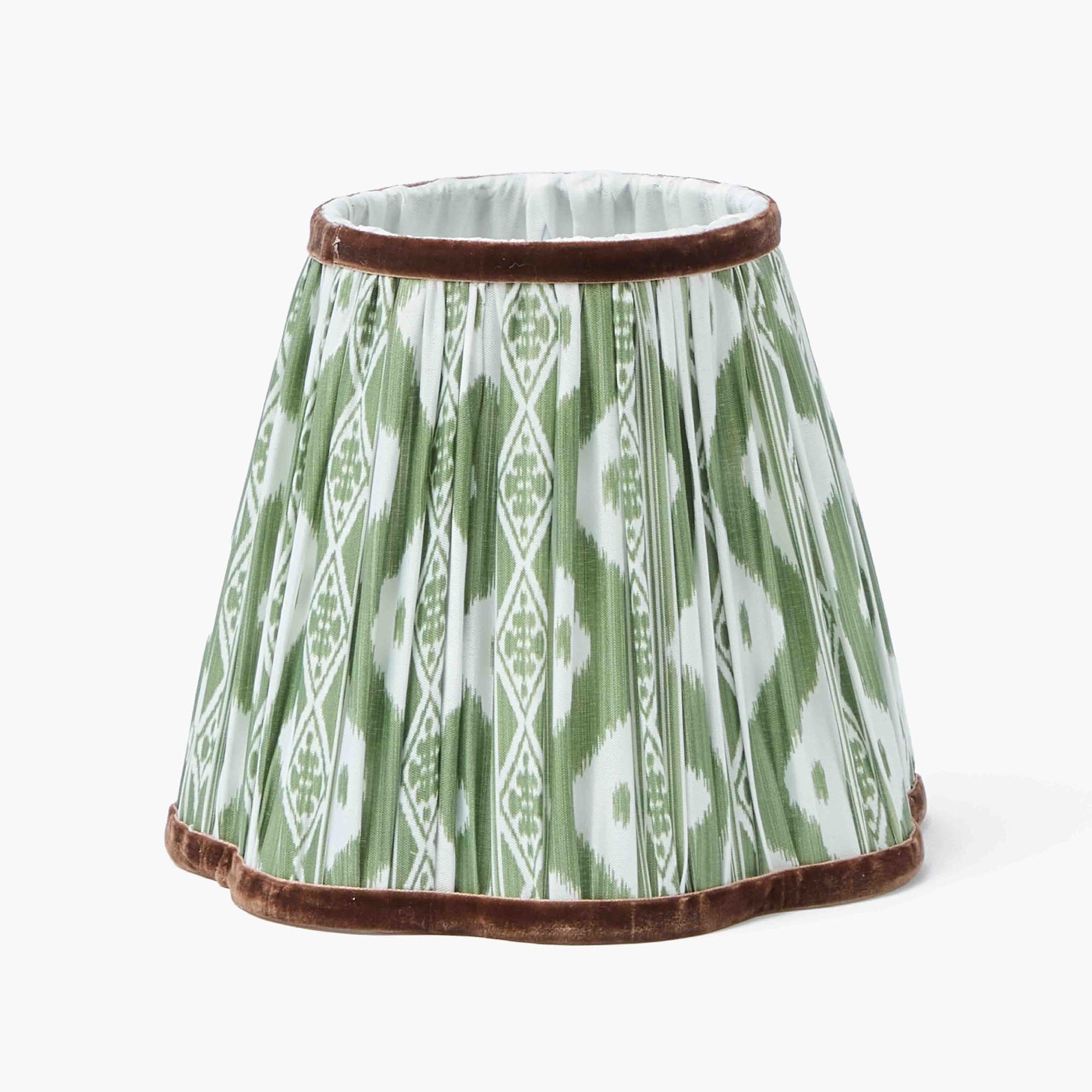 Olive & Chocolate Ikat Lampshade (18cm)