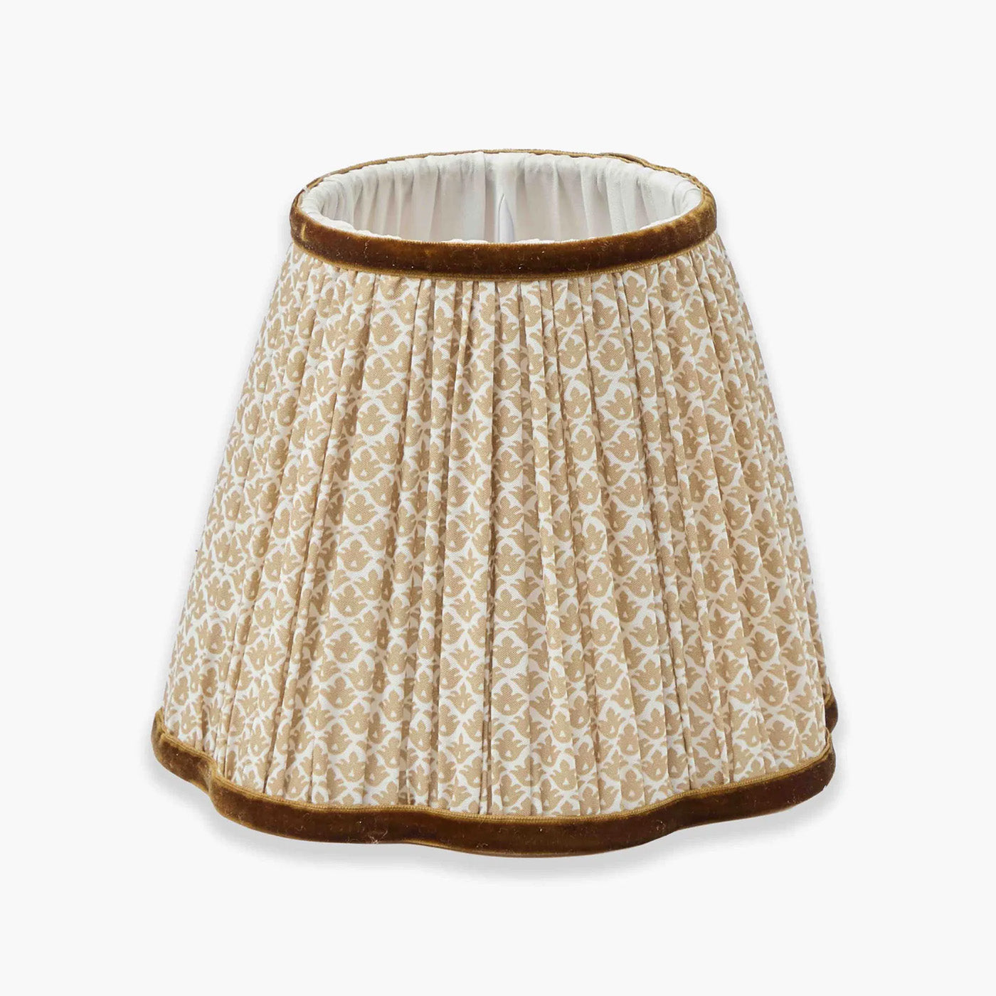 Rattan Ursula Rechargeable Lamp with Putty & Chocolate Lotus Shade (18cm)