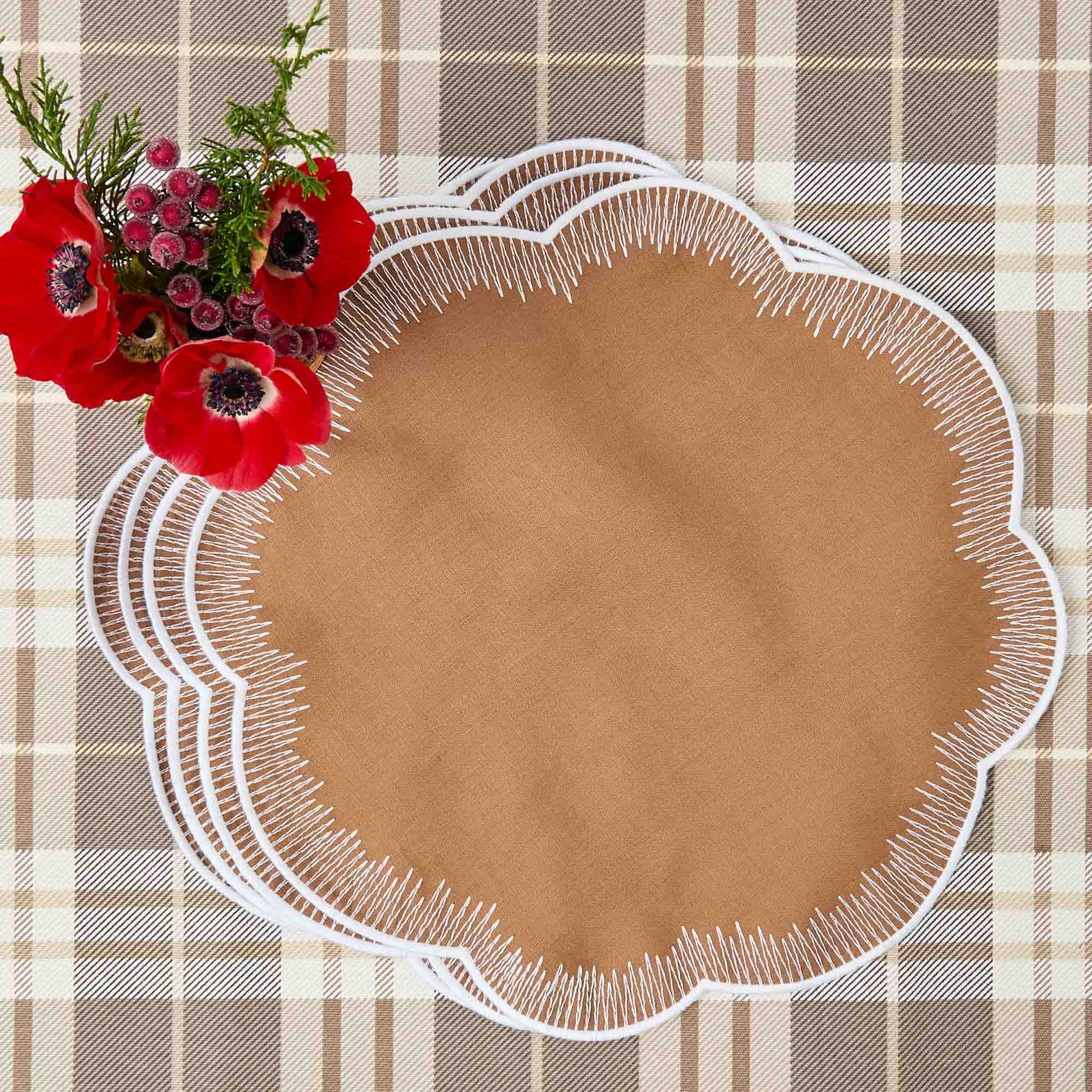 Alathea Caramel Linen Placemats (Set of 4)