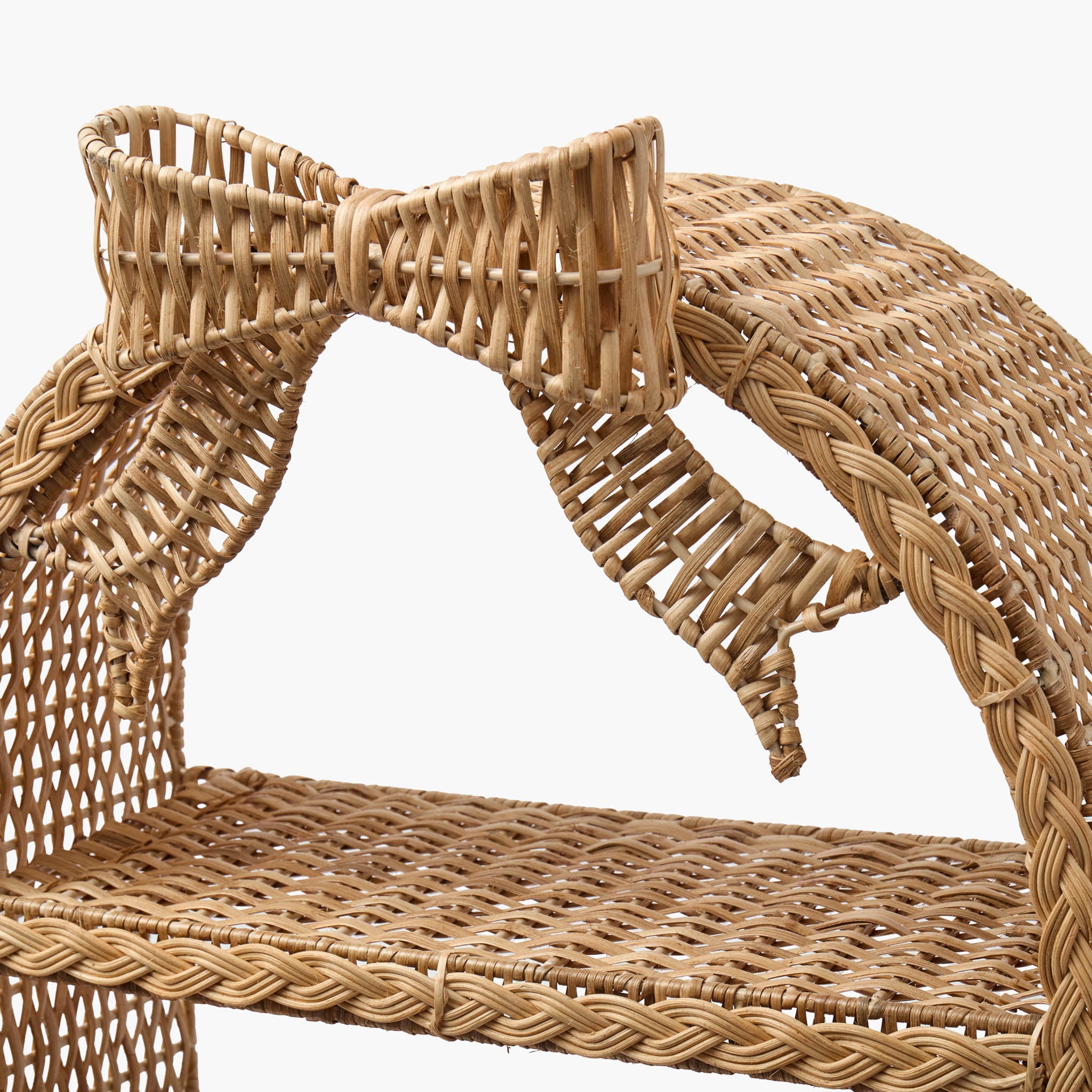 Rattan Bow Wall Mounted Shelf
