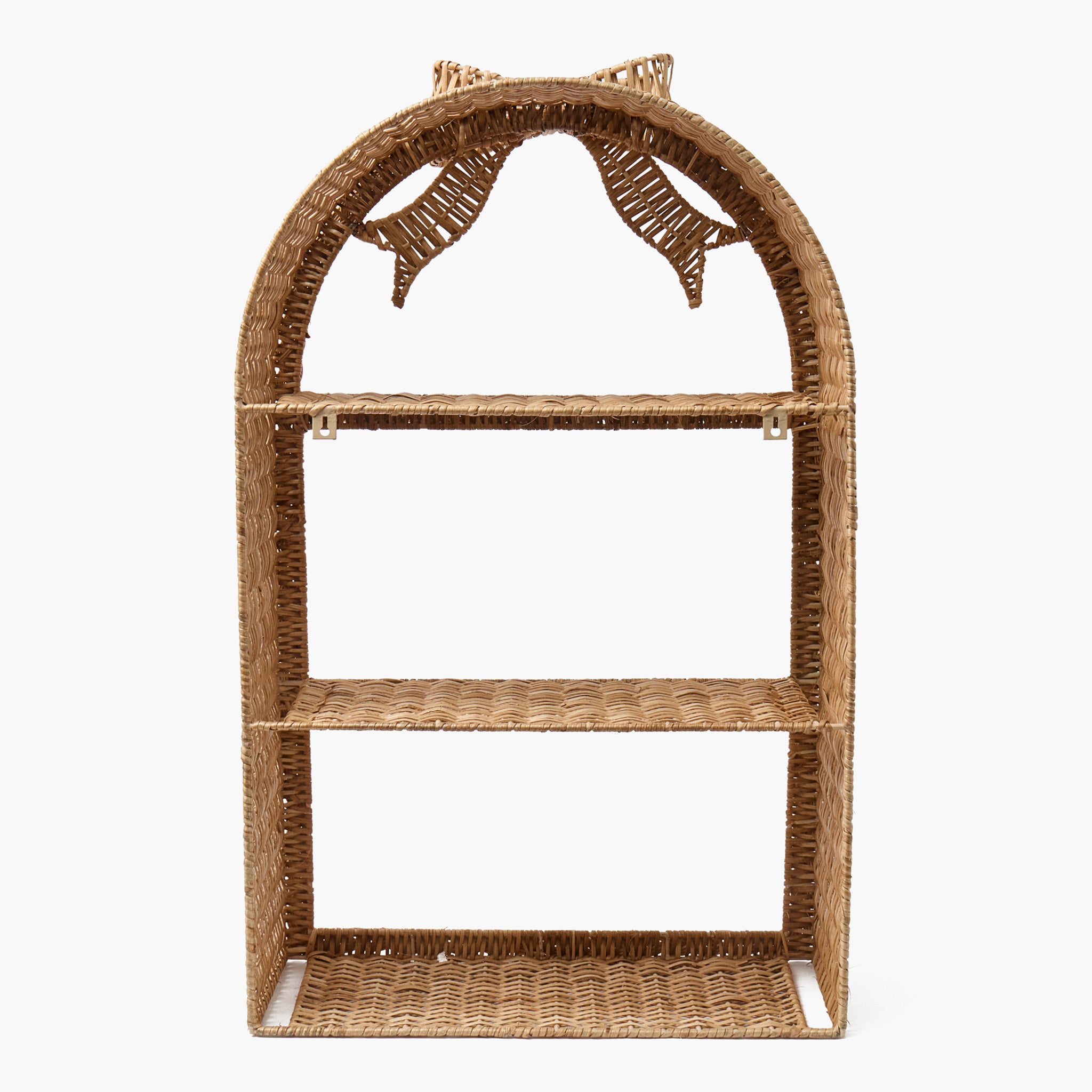 Rattan Bow Wall Mounted Shelf
