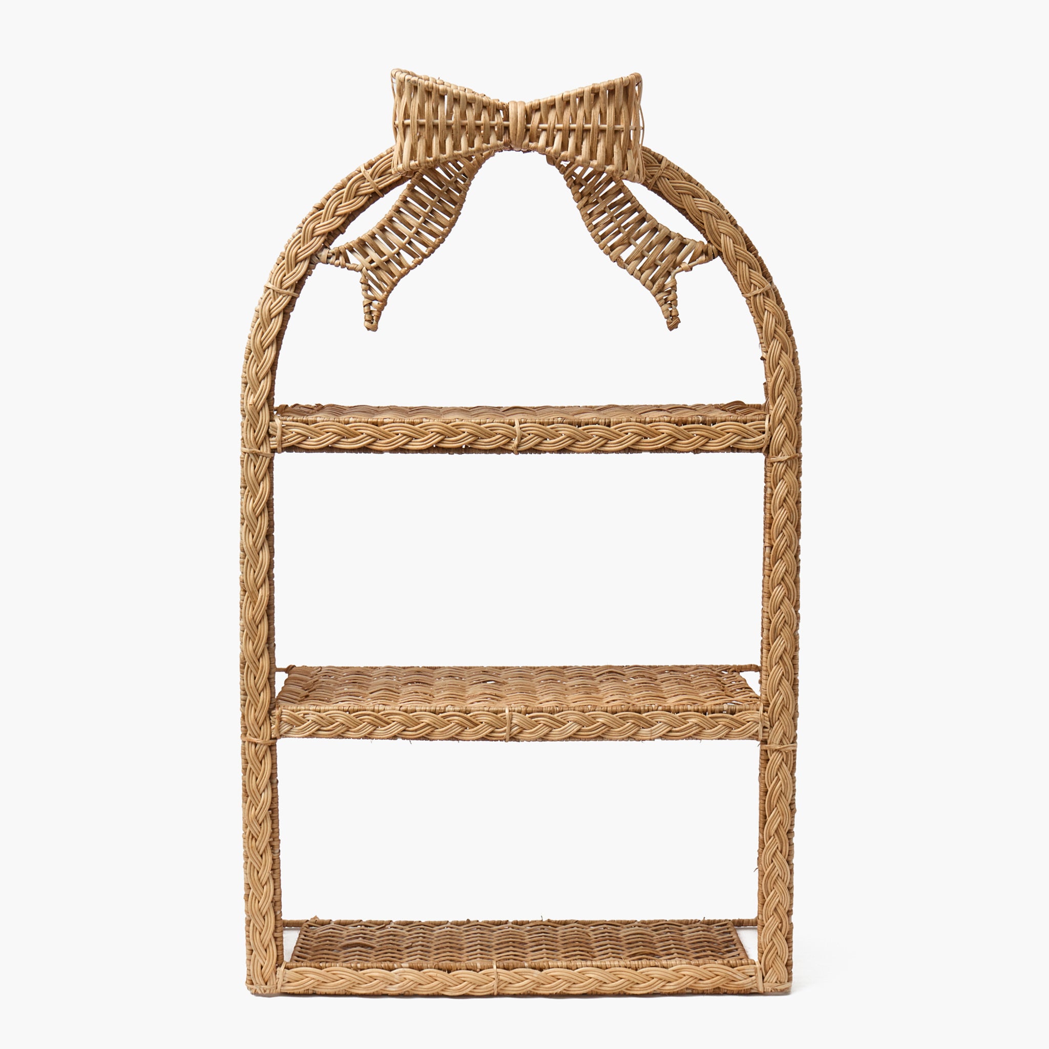 Rattan Bow Wall Mounted Shelf