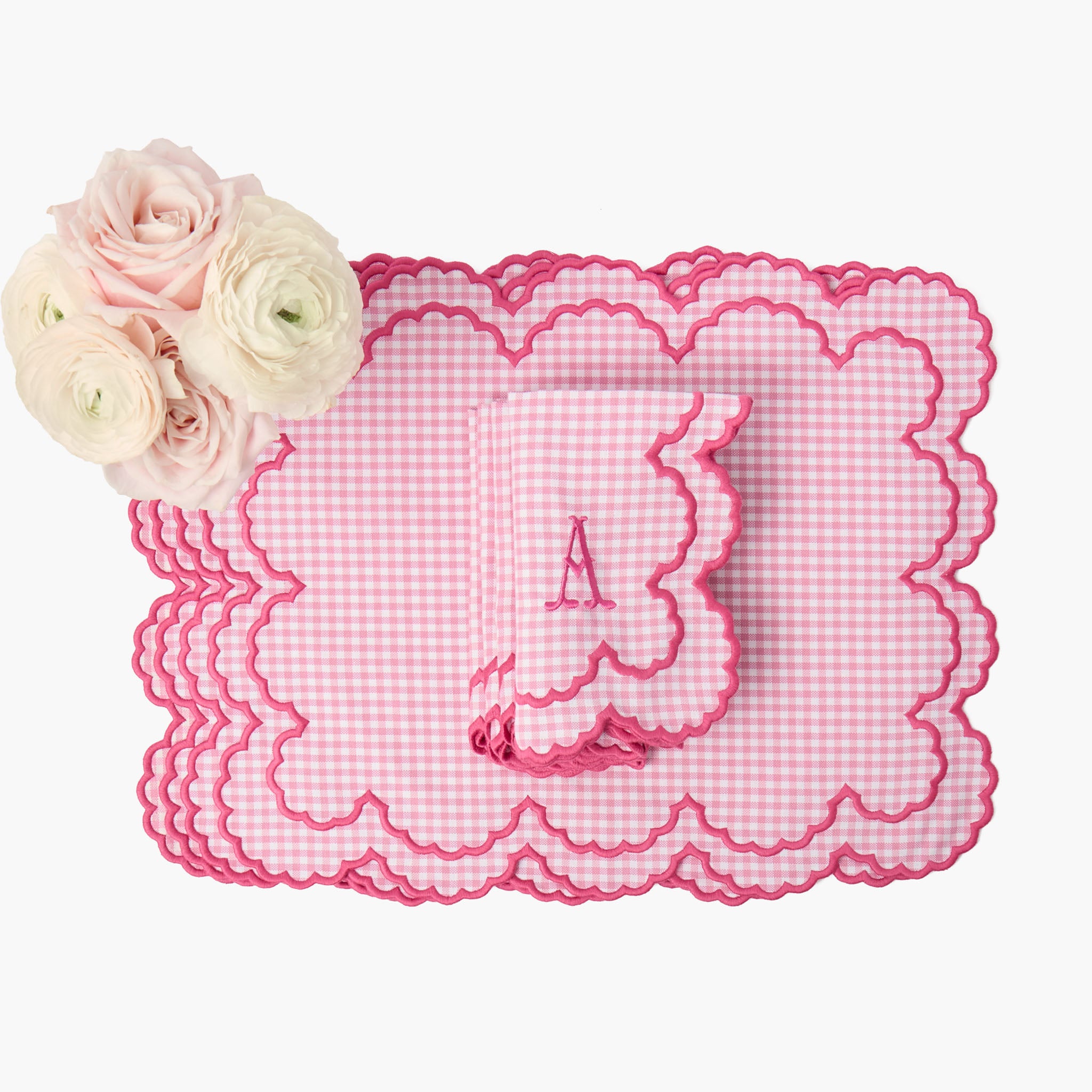 Charlotte Pink Gingham Placemats (Set of 4)