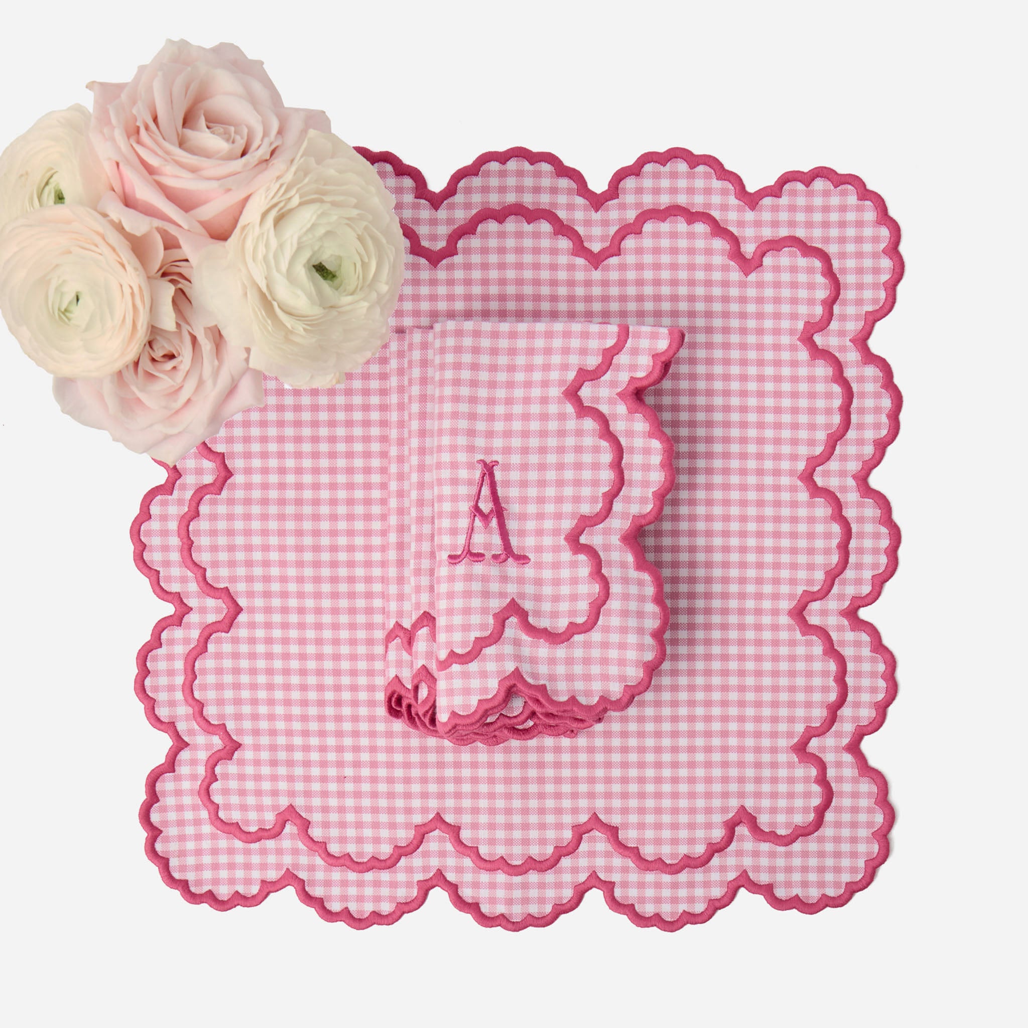Charlotte Pink Gingham Napkins (Set of 4)