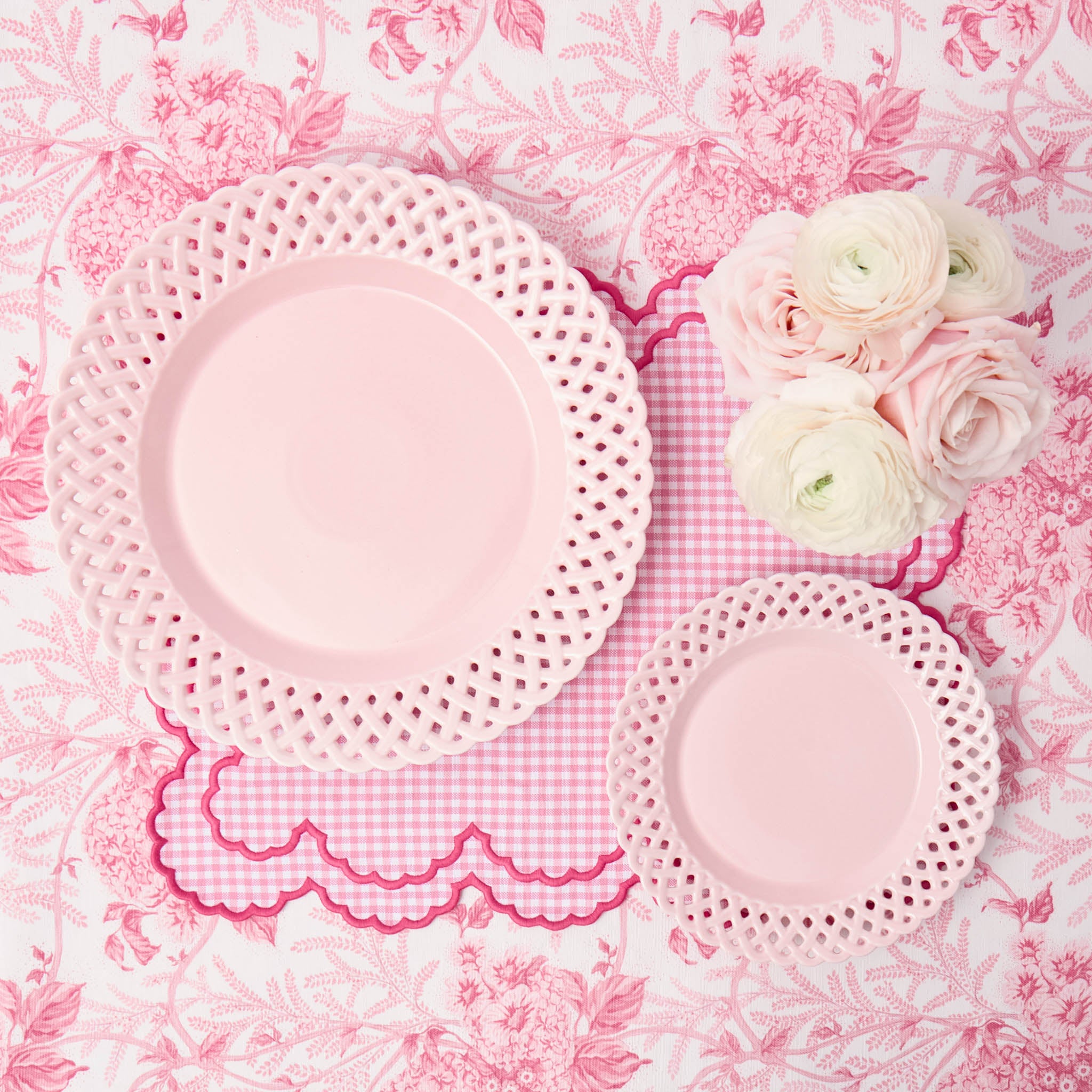 Petal Pink Lady Isabella's Garden Tablecloth
