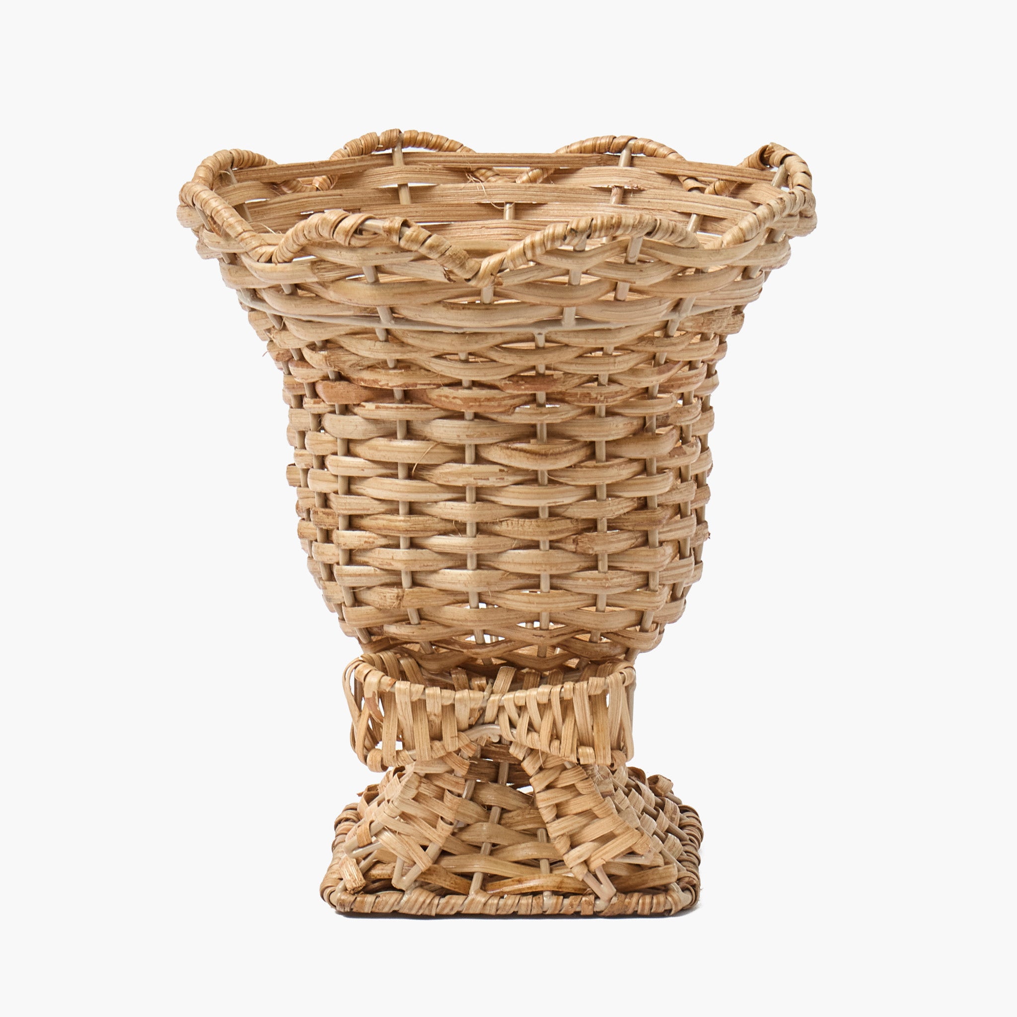 Small Rattan Bow Urn Vase