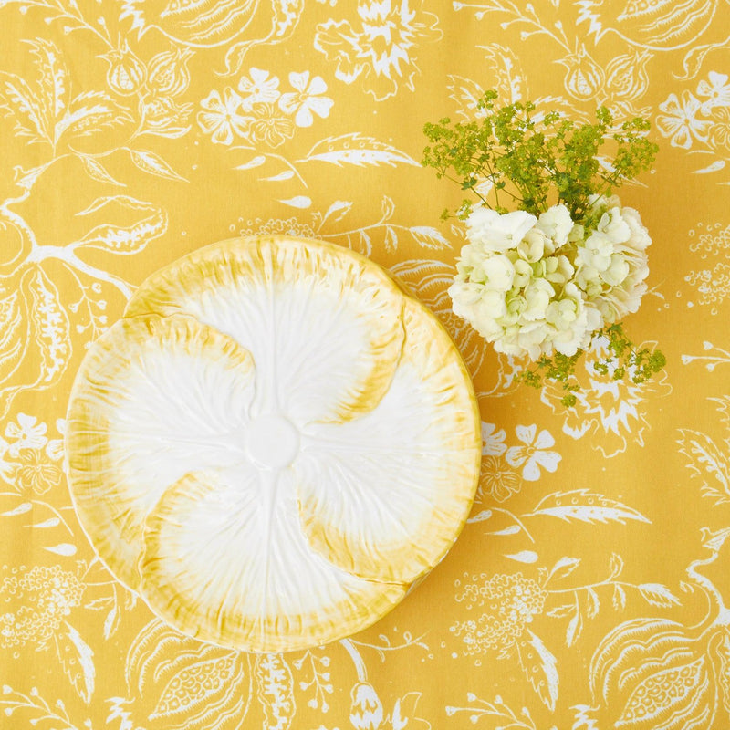 Yellow Capri Lettuce Dinner Plates (Set of 4) - Mrs. Alice