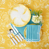 Yellow Capri Lettuce Dinner Plates (Set of 4) - Mrs. Alice