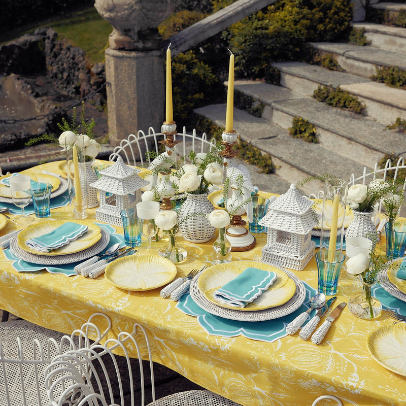 Yellow Capri Lettuce Starter Plates (Set of 4) - Mrs. Alice