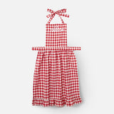 Add a touch of rustic elegance to your kitchen with the Swiss Red Frilled Gingham Apron - a classic choice for the modern homemaker.