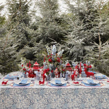 Enhance your holiday gatherings with the playful charm of the Red Flocked Reindeer Family, designed to bring a touch of tradition and whimsy to your Christmas celebrations.