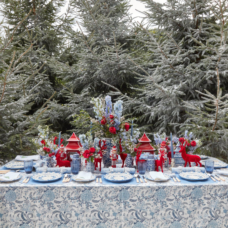 Illuminate your Christmas decor with the whimsical and enchanting Red Flocked Reindeer Family, designed to bring the magic of the holiday season to your festive home.