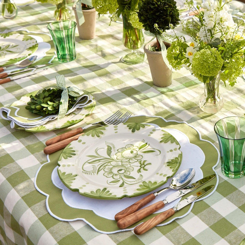 Green Appliqué Placemats (Set of 4) - Mrs. Alice