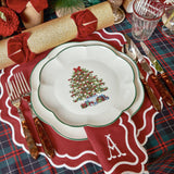 Create a festive and enchanting Christmas dining atmosphere with the Katherine Berry Red Napkins Set, perfect for infusing your meal with holiday charm and the option for monogramming.