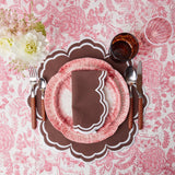 Elizabeth Chocolate Embroidered Napkins (Set of 4) - Mrs. Alice