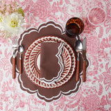 Elizabeth Chocolate Embroidered Napkins (Set of 4) - Mrs. Alice