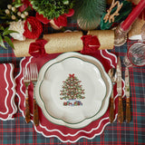 Add a touch of holiday elegance to your Christmas dinners with the Katherine Berry Red Napkins Set, perfect for creating a coordinated and inviting dining atmosphere, complete with monogramming options.